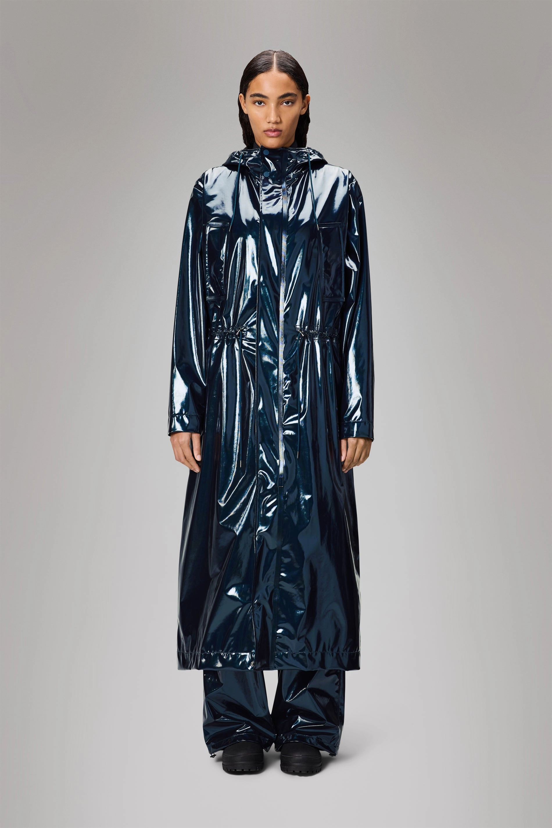 Bold Longest Jacket High Collar Structure