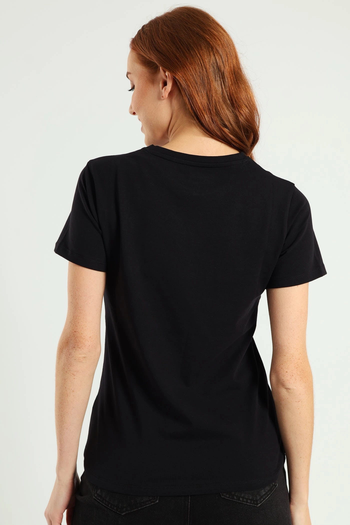 Bold Move Regular Fit Top With Bling Design - Black Reflective Safety Trim EasyCareMaterial