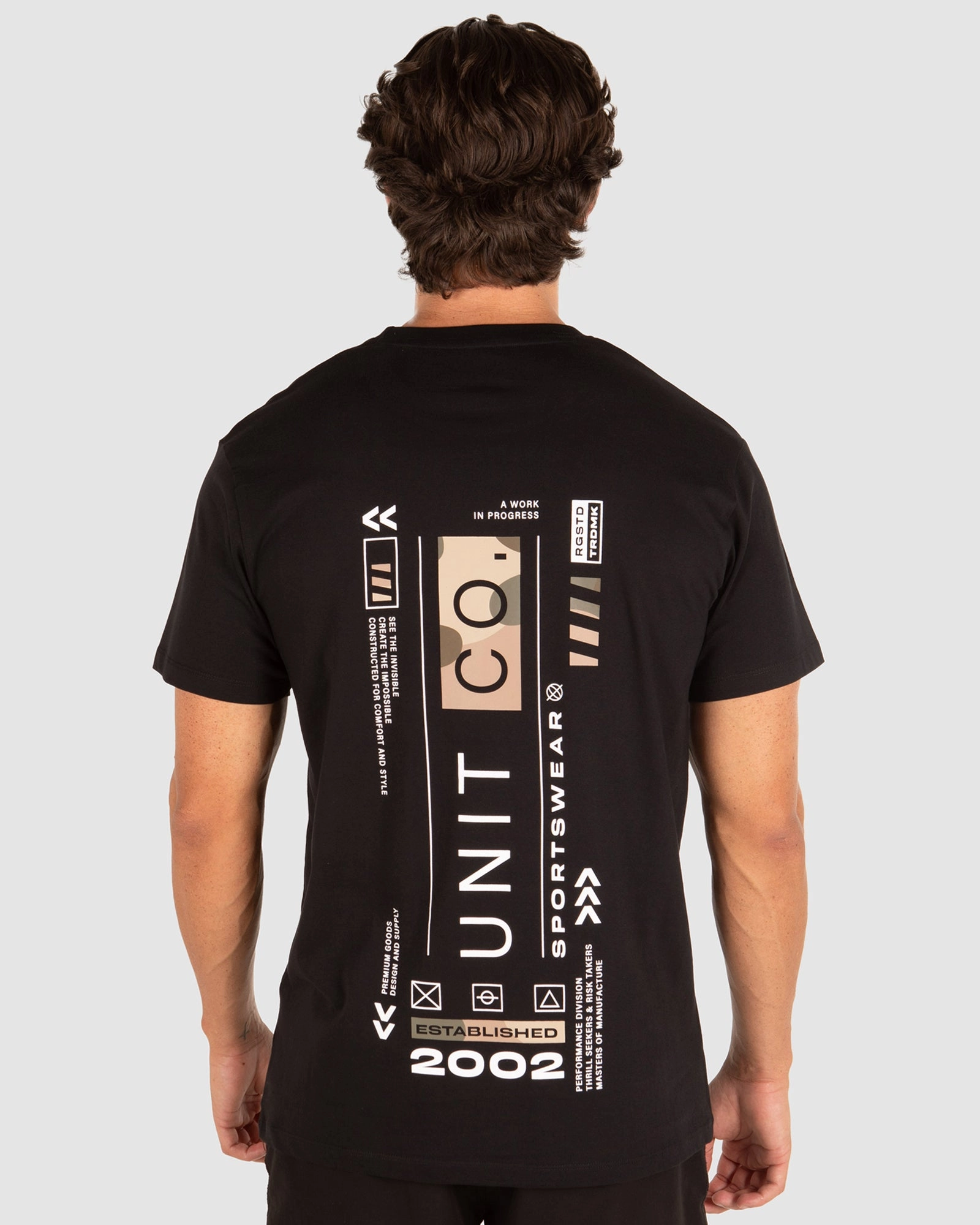 UNIT Troops Mens T-Shirt fade resistant color monochromatic