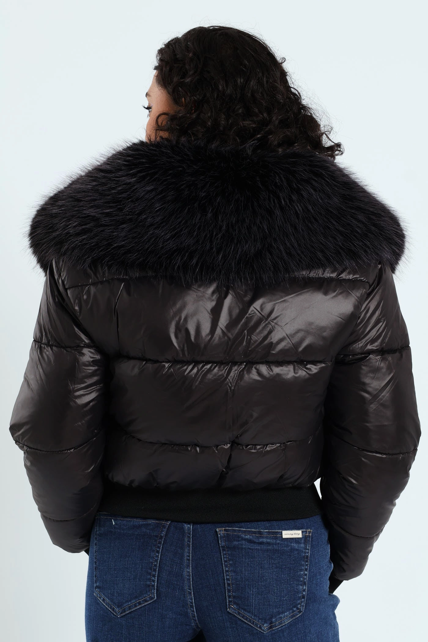 Noise Free Movement AbrasionResistantEdging Roll With It Puffer Jacket With Fur Collar - Black