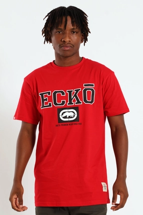Eco-friendly AdvancedMoistureManagement Box Script Tee - Red