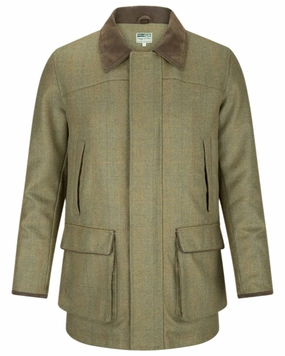 Hoggs of Fife Kinloch Technical Tweed Field Coat Temperature Regulating Fill HighCollarDesign