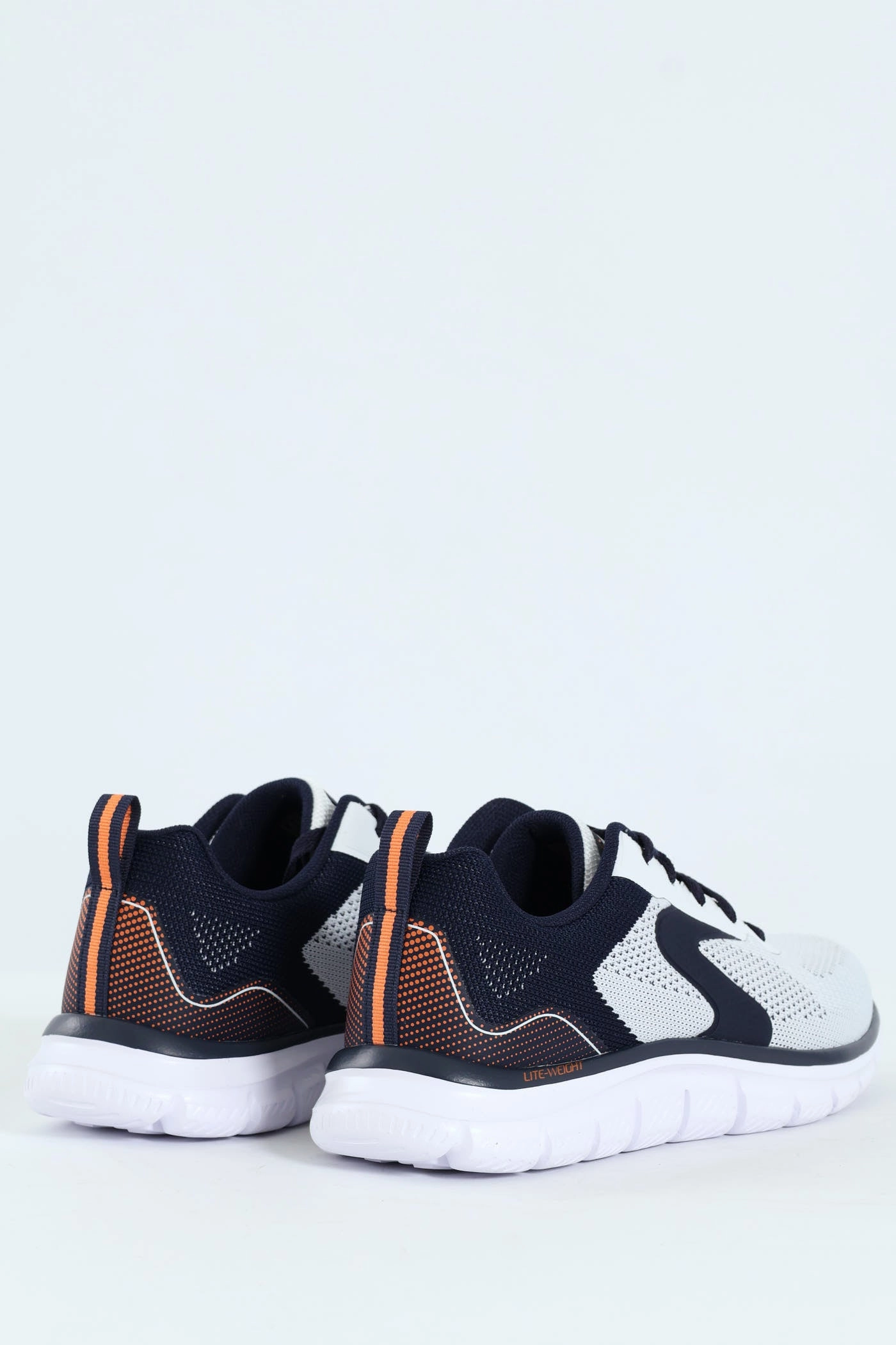 Elasticity Track Lace Up Trainer - White/Navy