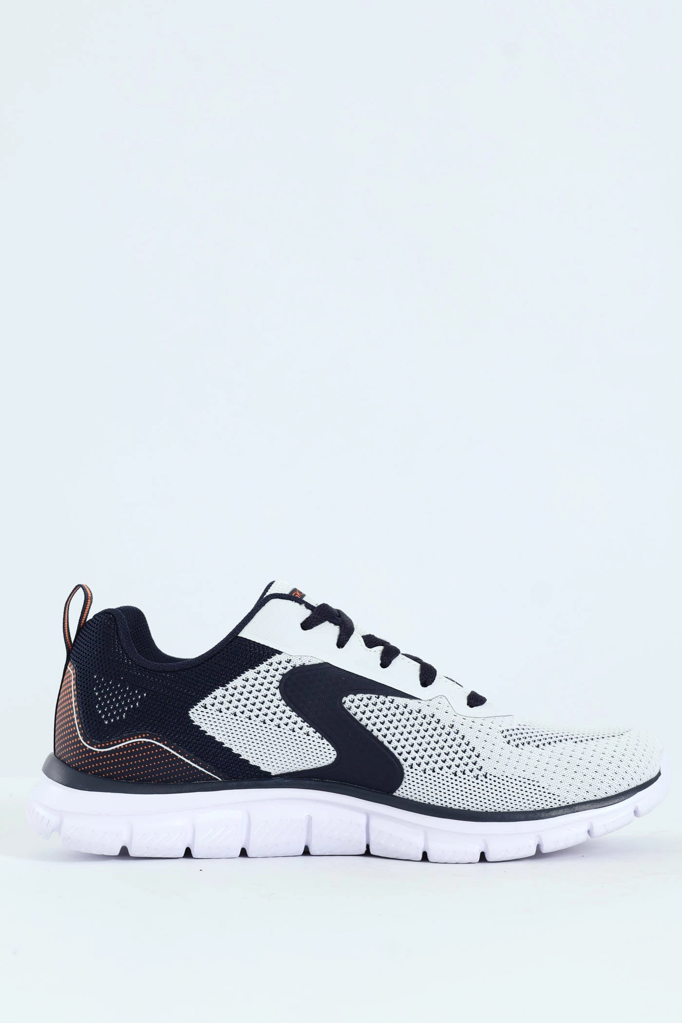 Track Lace Up Trainer - White/Navy No irritation Simple Look