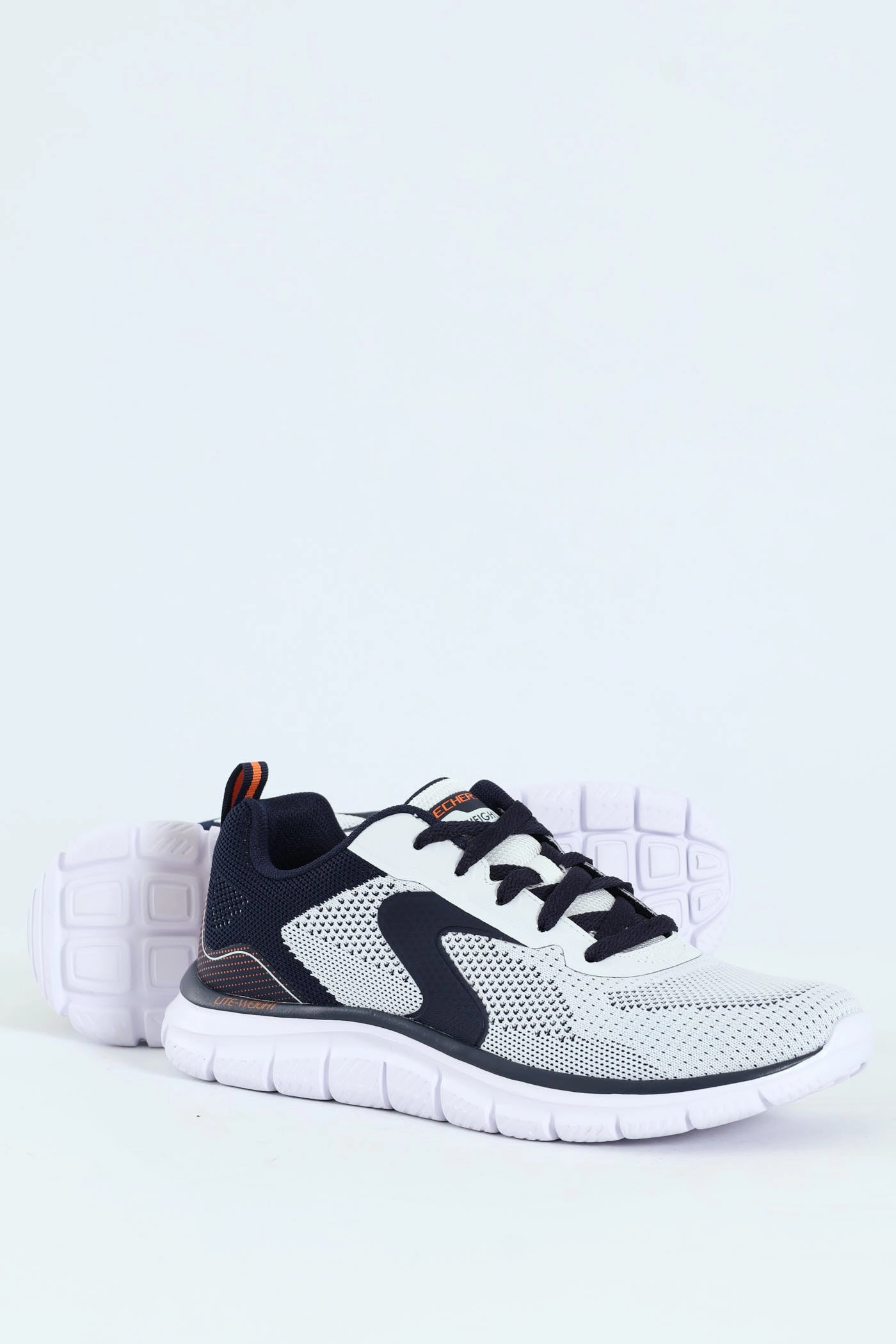 Arch Contour Design Track Lace Up Trainer - White/Navy