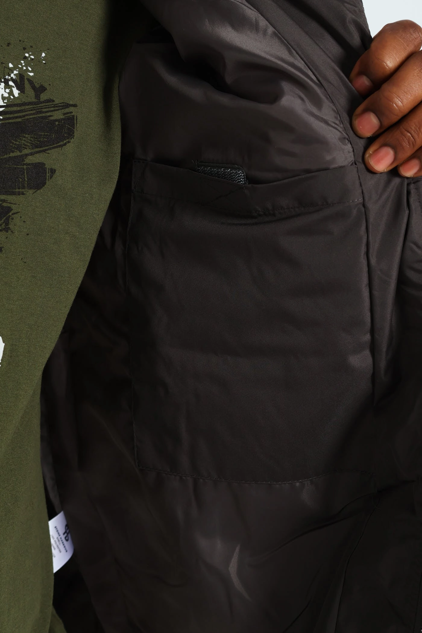 Charcoal Quilted Utility Jacket - Charcoal Non Restrictive Cut Reflective Safety Accents