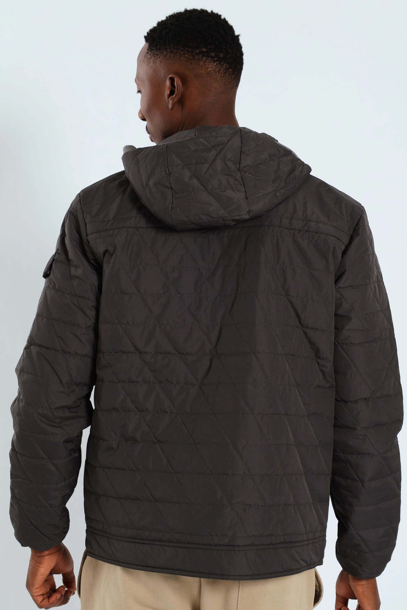 Snag Proof Surface Charcoal Quilted Utility Jacket - Charcoal