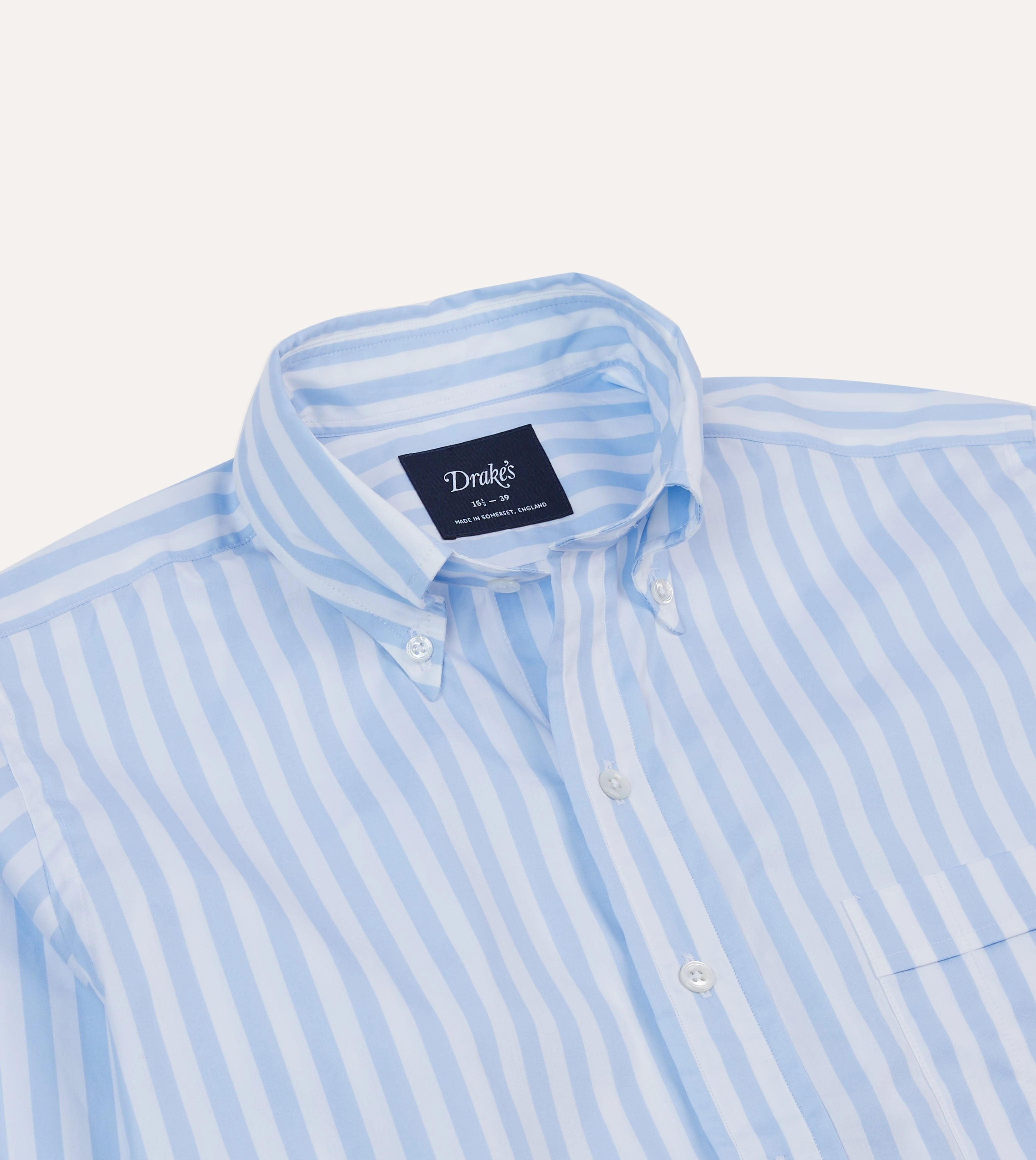 Blue Broad Stripe Cotton Poplin Button-Down Shirt Friends Meetup Fall Fashion