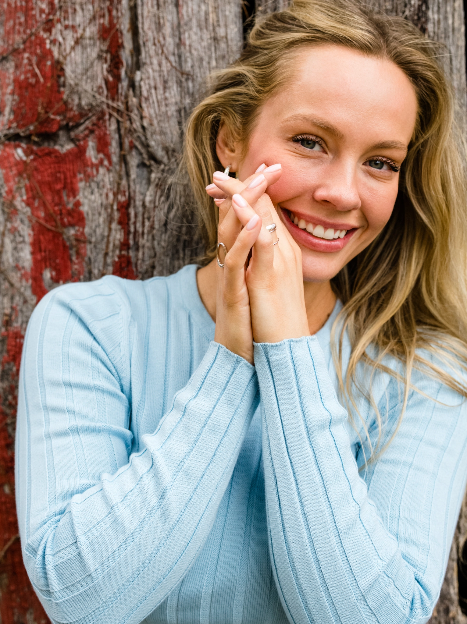 Pure Vibes Bridget Knit Midi Dress - Clear Sky