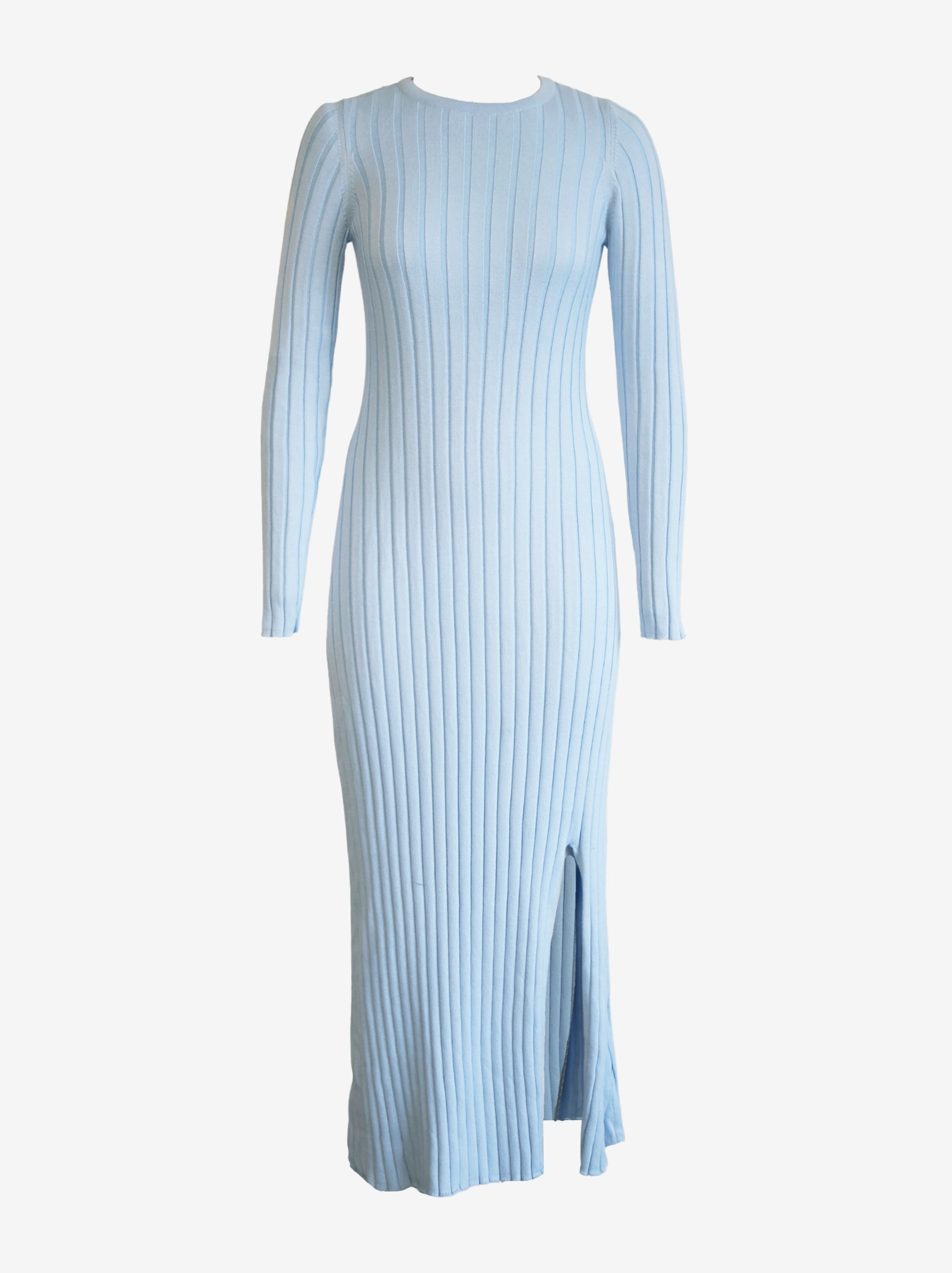Shiny surface Bridget Knit Midi Dress - Clear Sky