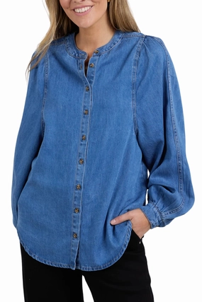 BROOKE DENIM SHIRT - 81D1386 Luxury Feel Iconic look