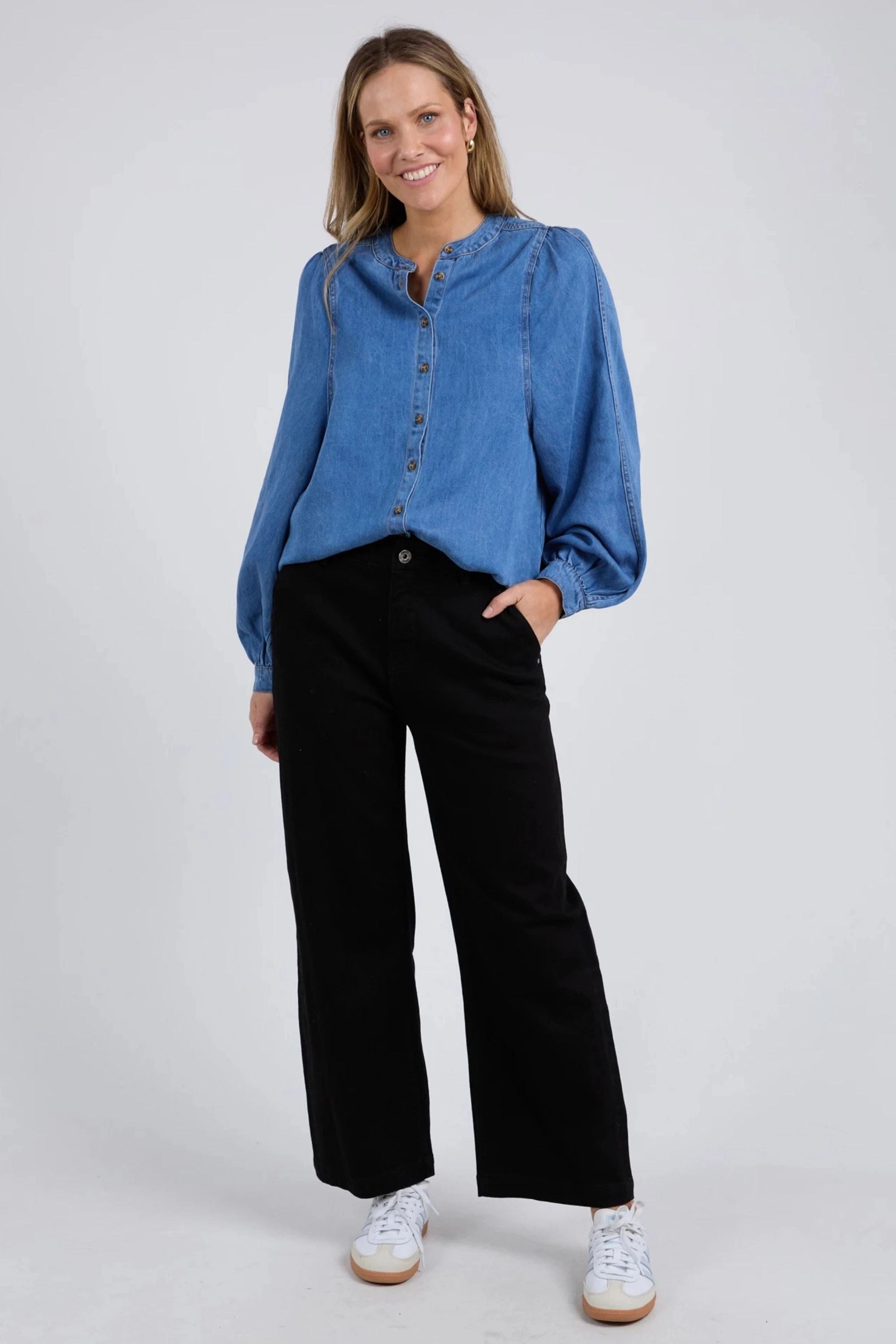 BROOKE DENIM SHIRT - 81D1386 Classy Detail