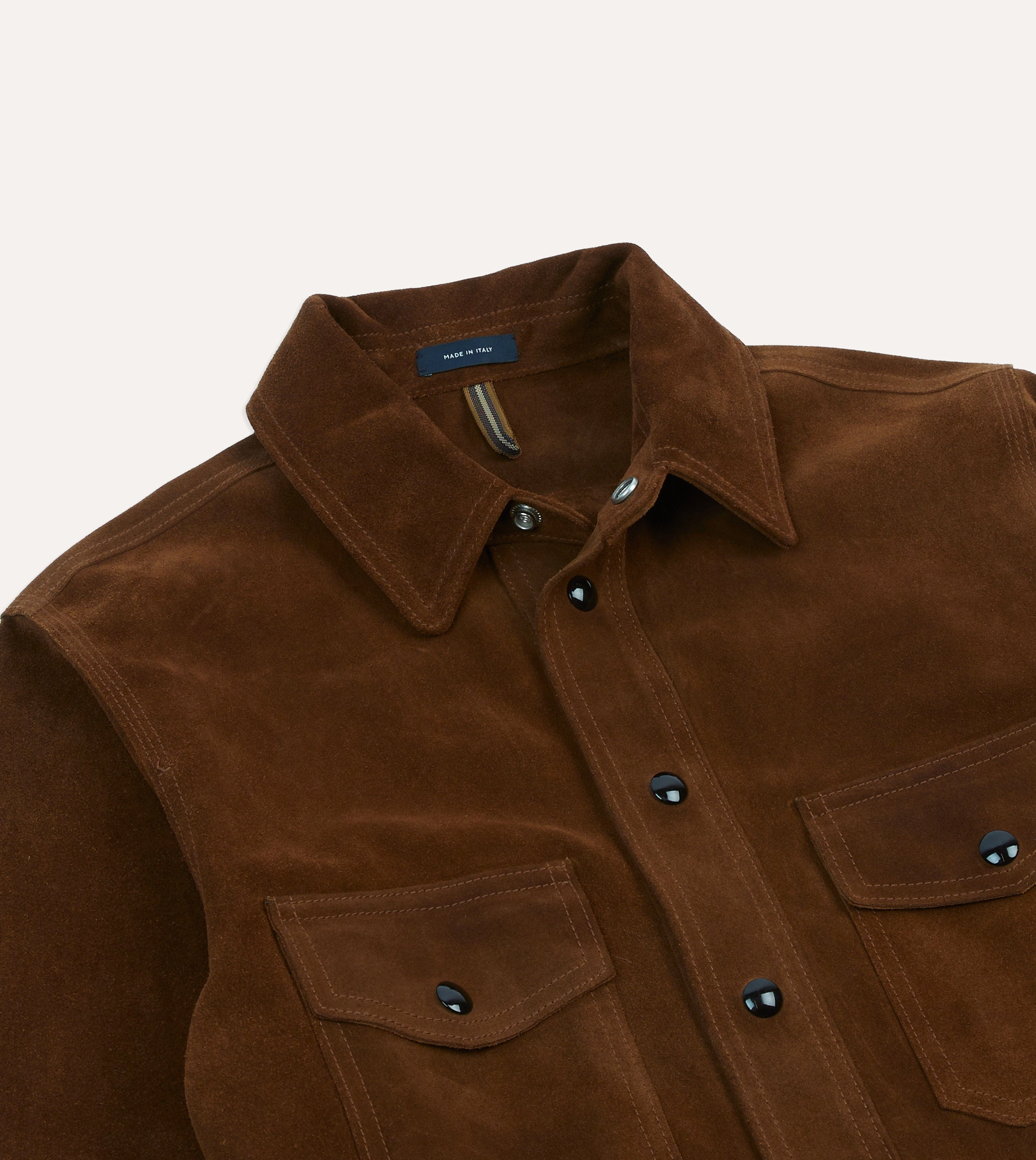 Brown Roughout Suede Overshirt Premium Quality Dynamic Design