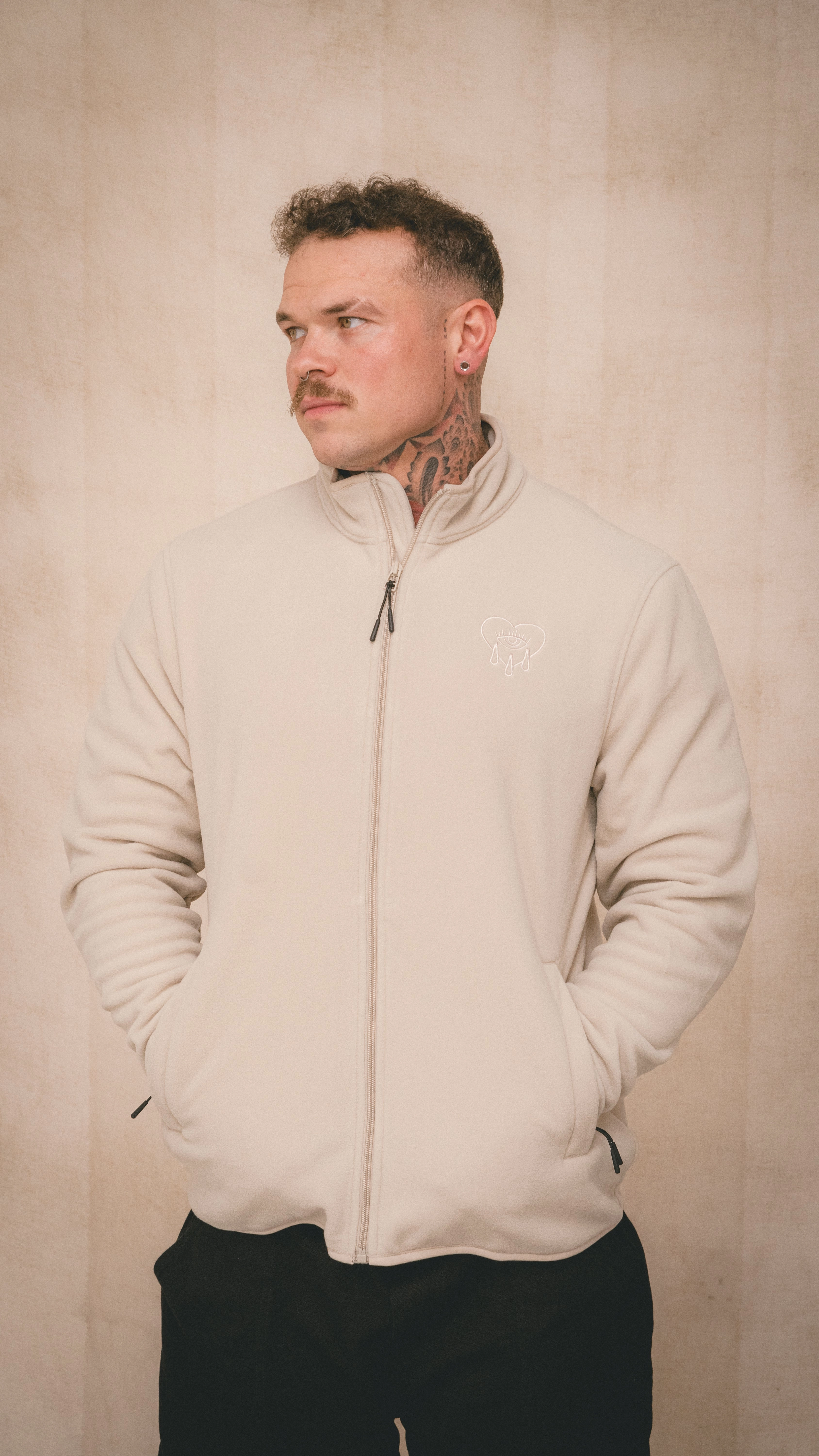 CH Logo Fleece Jacket Dust Wool blend