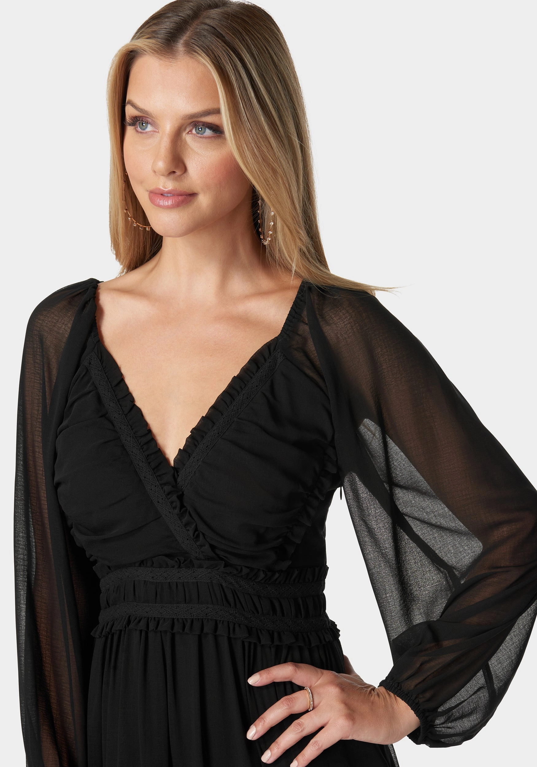 Jasmine Lace Up Midi Dress Professional Comfort