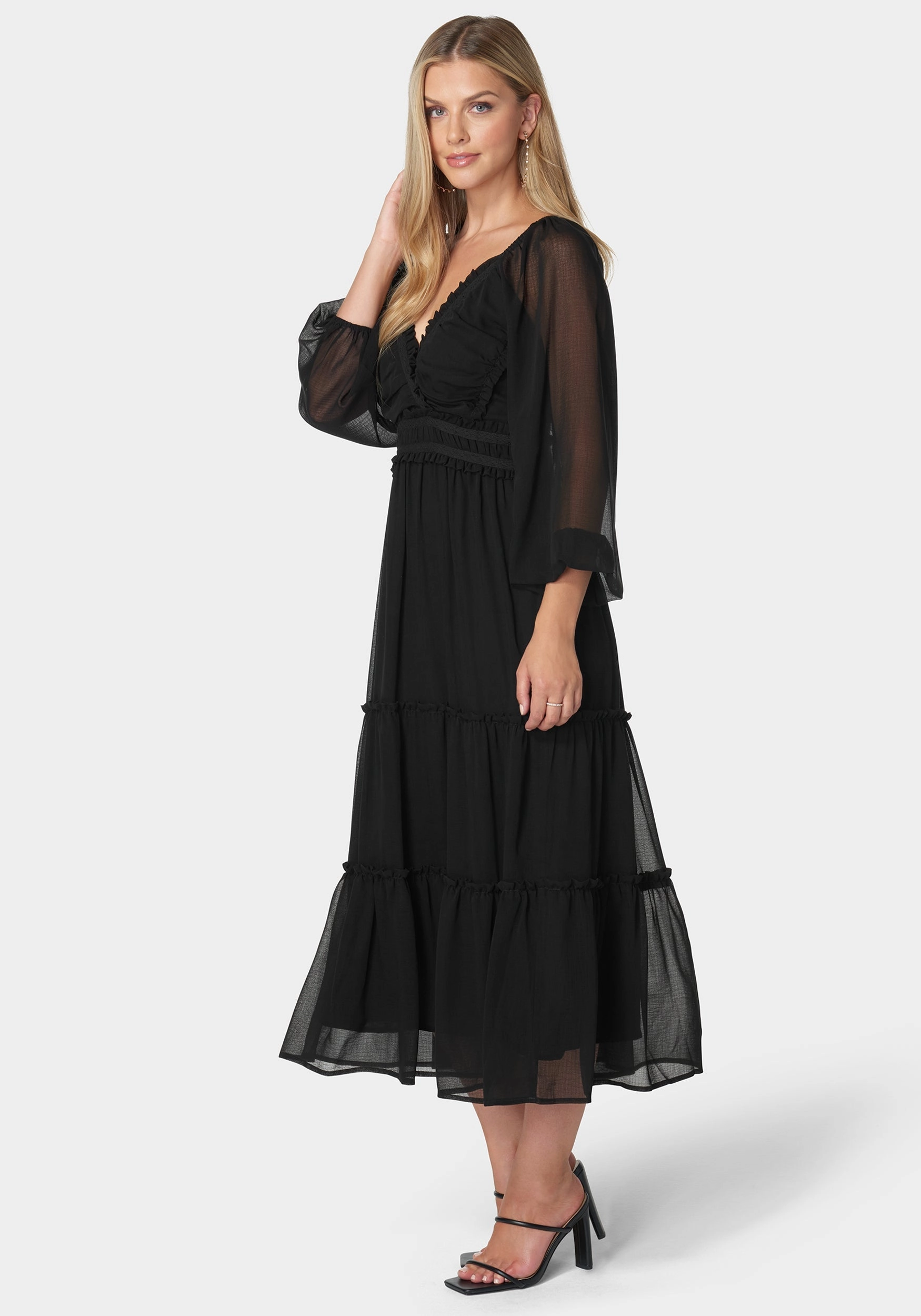 Simple Spirit Jasmine Lace Up Midi Dress
