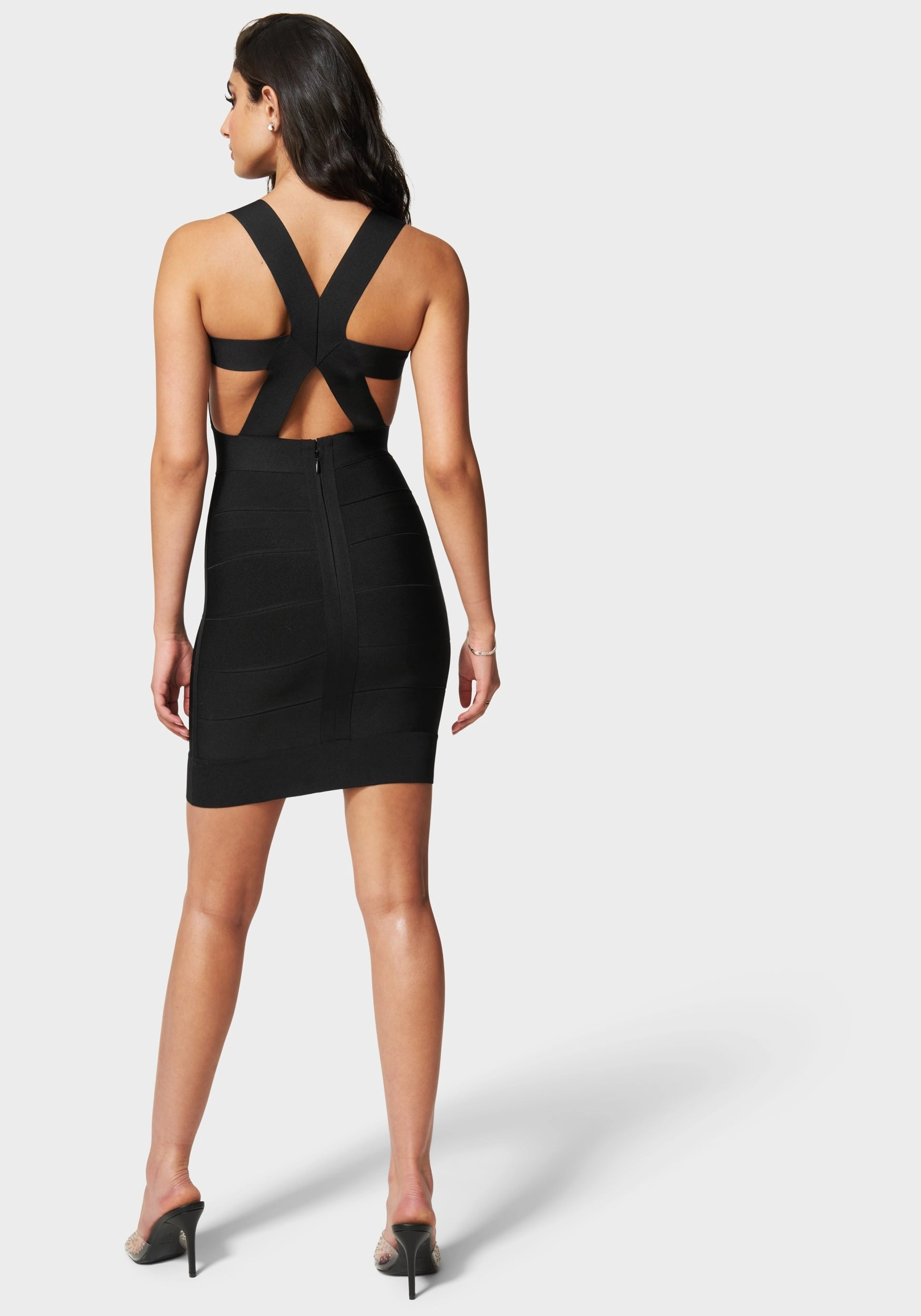 Natural Flow Artistic Detail Luxe Bandage X-Back Dress