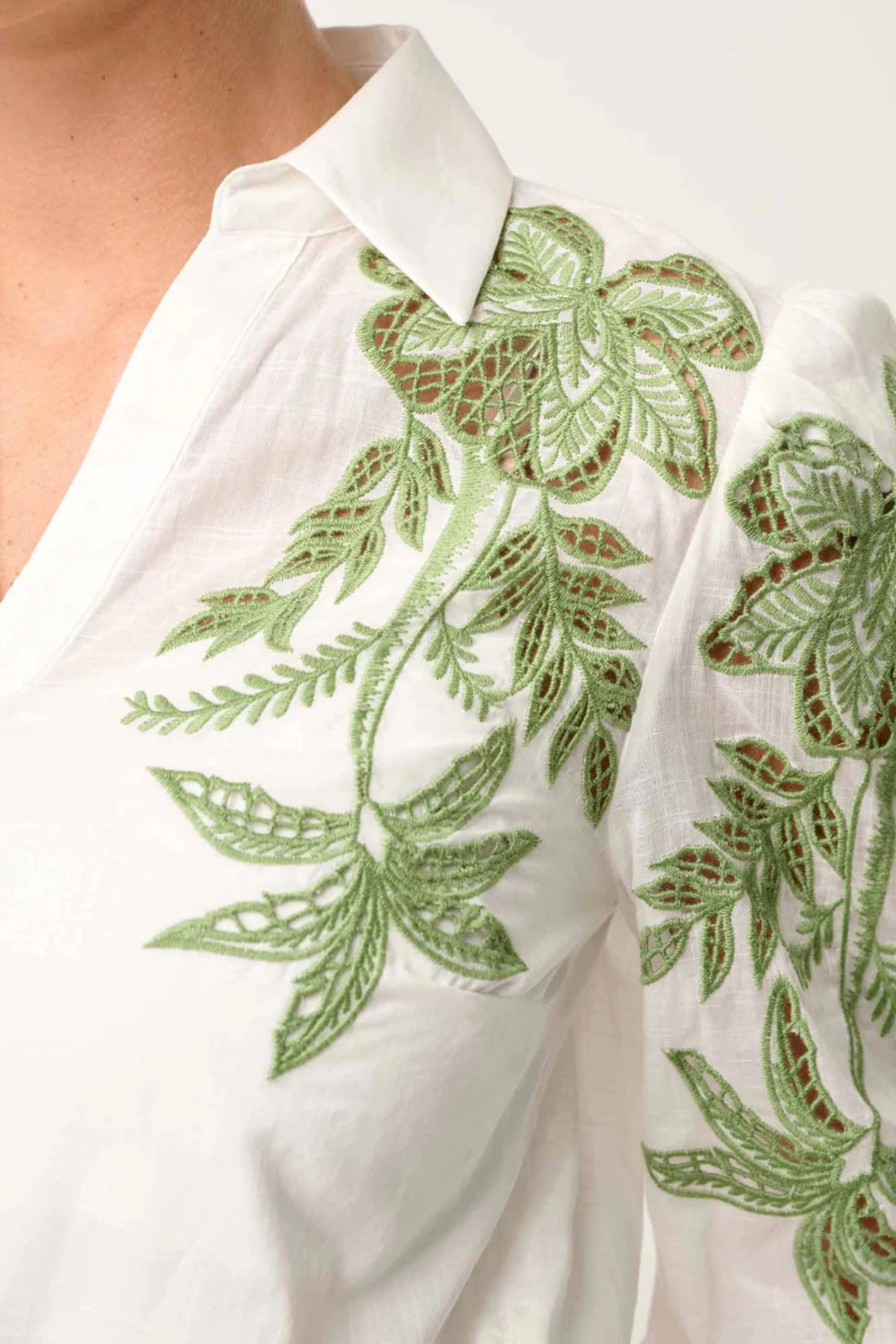 Breathable Material Budget Friendly CALLISTO EMBROIDED SHIRT - OW22011