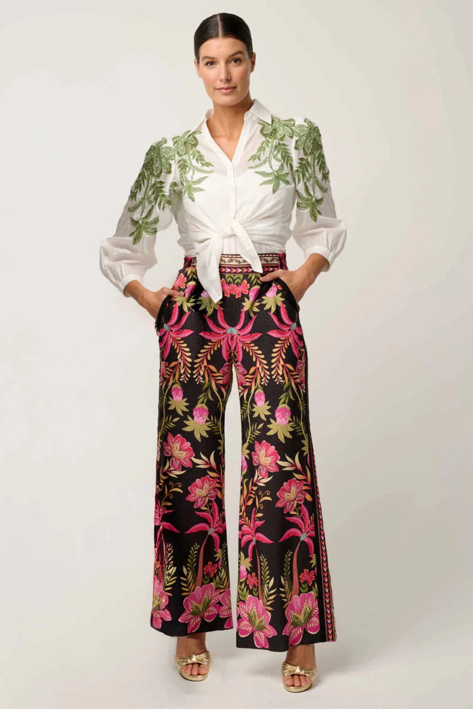 Laser Cut Edge Detail Reinforced Seams CALLISTO EMBROIDED SHIRT - OW22011