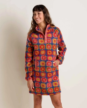 Lounge Ready Metallic Finish Campo Fleece 1/4 Snap Dress