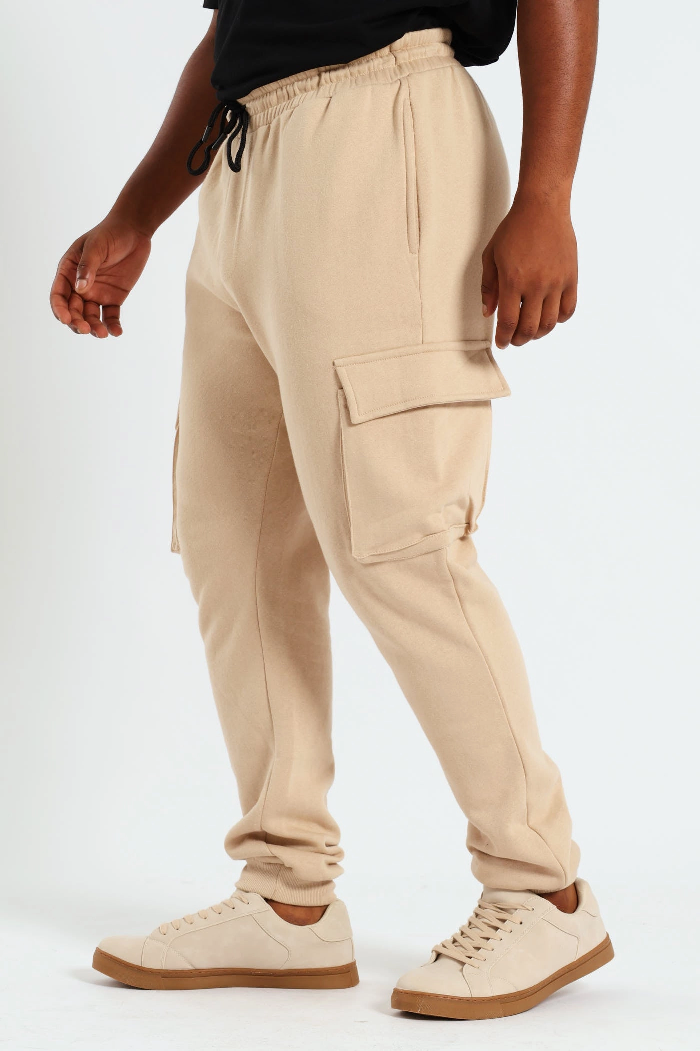 Cargo Fleece Jogger - Light Stone Water-resistant Sport Flex