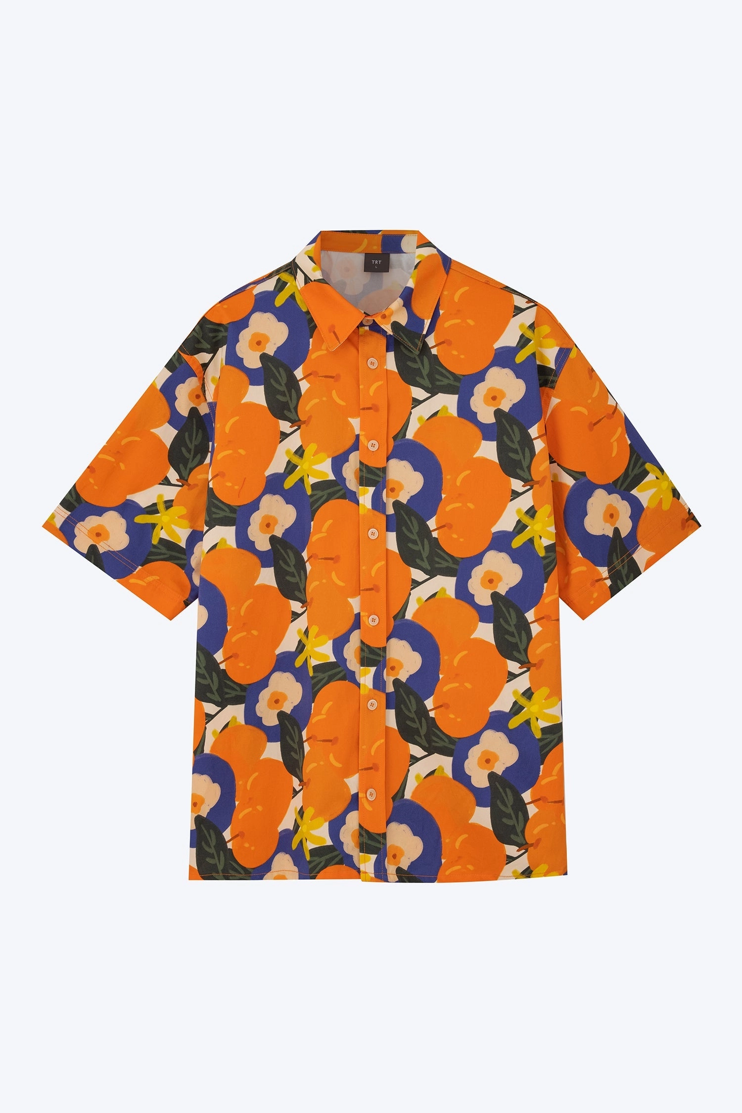 Eco Friendly Dyes Festive Mandarin Inspired Shirt - Orange [AT]