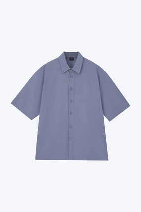 Casual Point Collar Shirt - Deep Periwinkle [AT] Eco Certified Textile