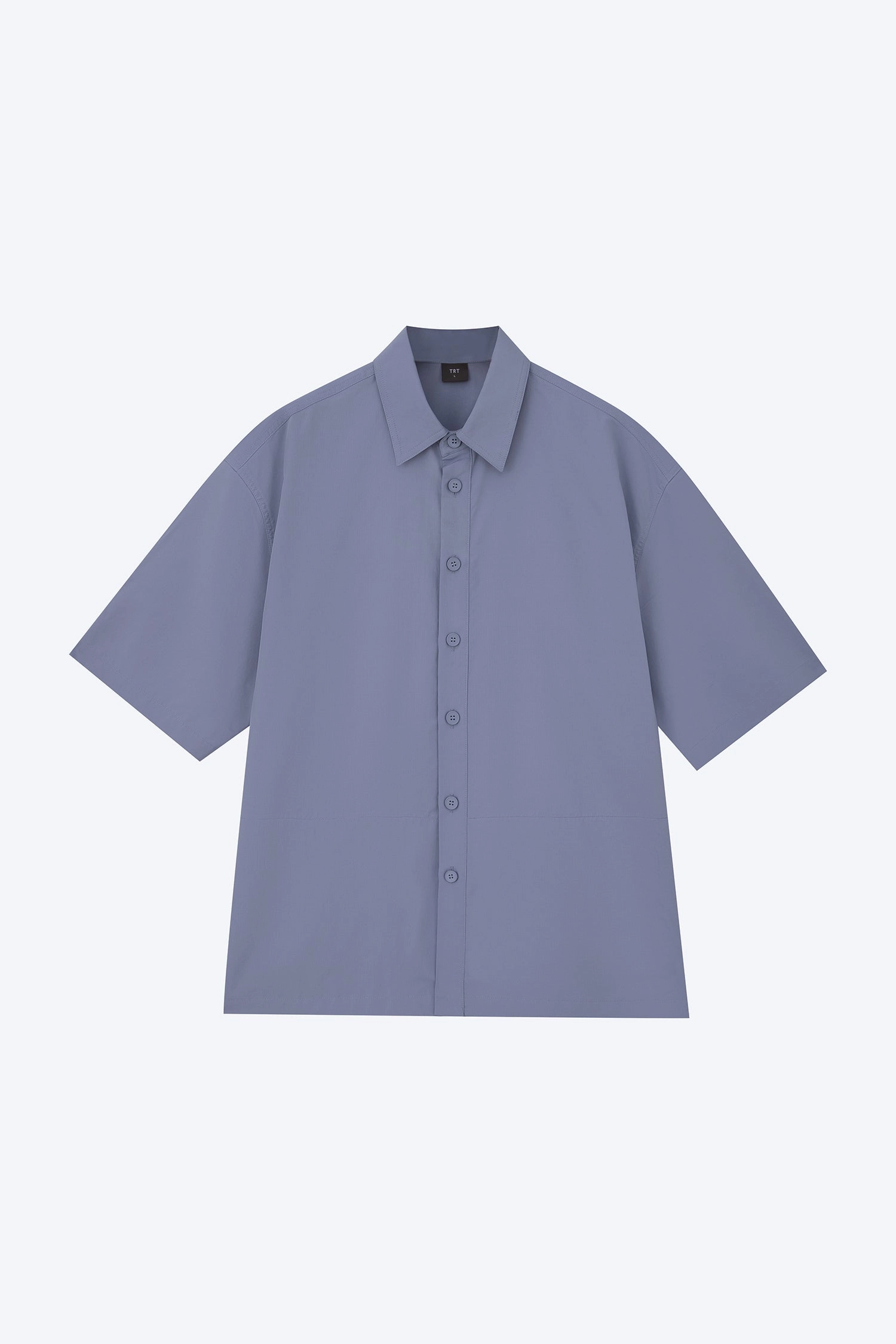Casual Point Collar Shirt - Deep Periwinkle [AT] Scoop neck Zero Waste Production