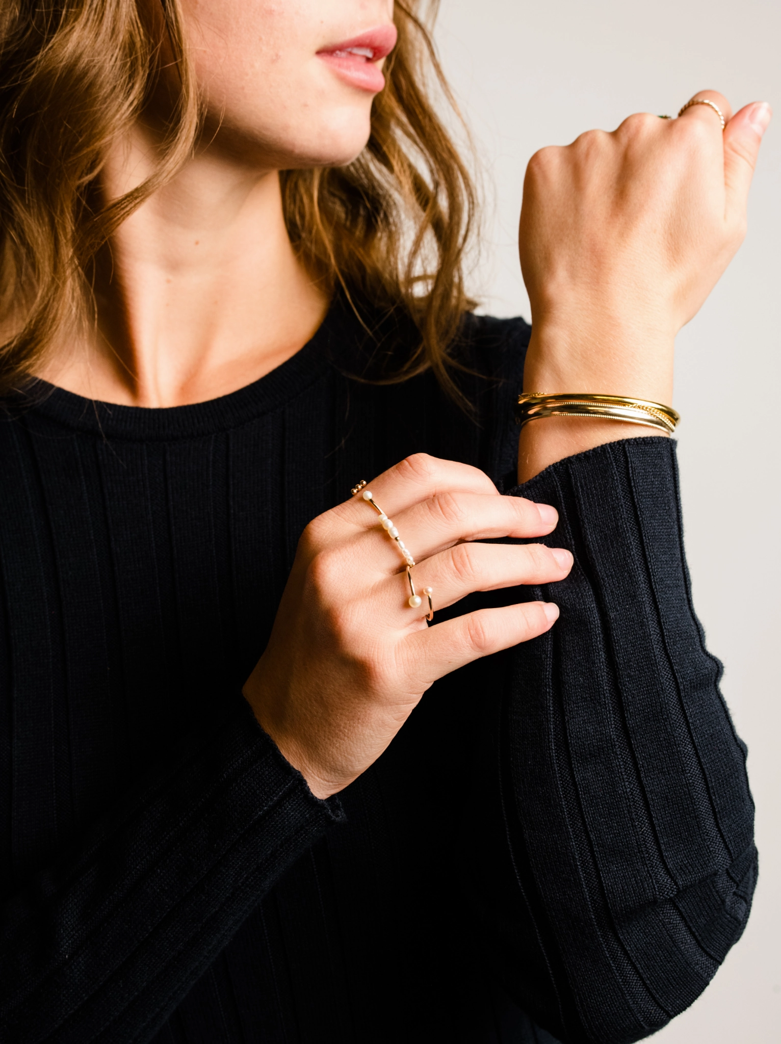 Bridget Knit Midi Dress - Black Jewel Accent