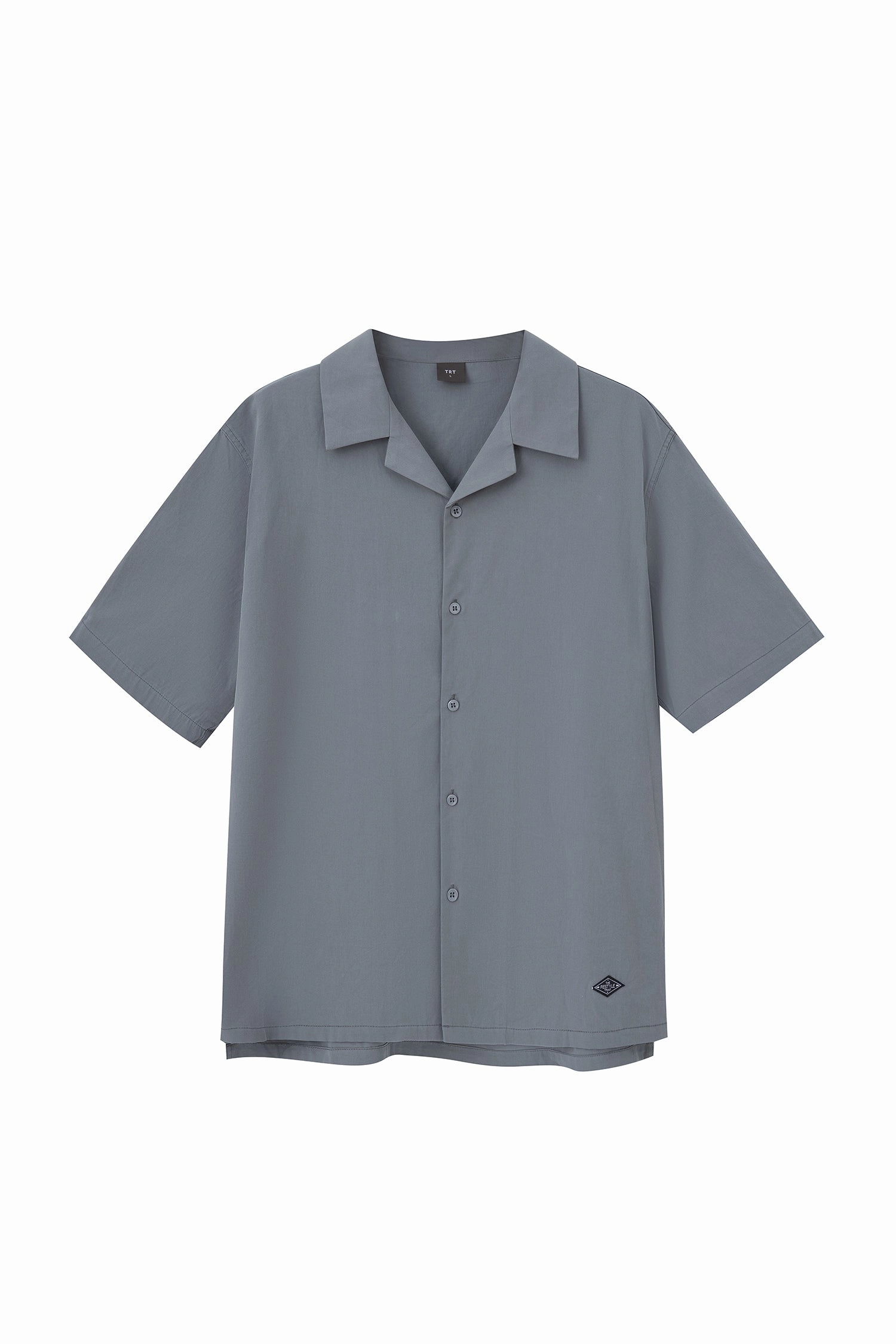 Open Collar Top - Elephant Grey Summer Ready