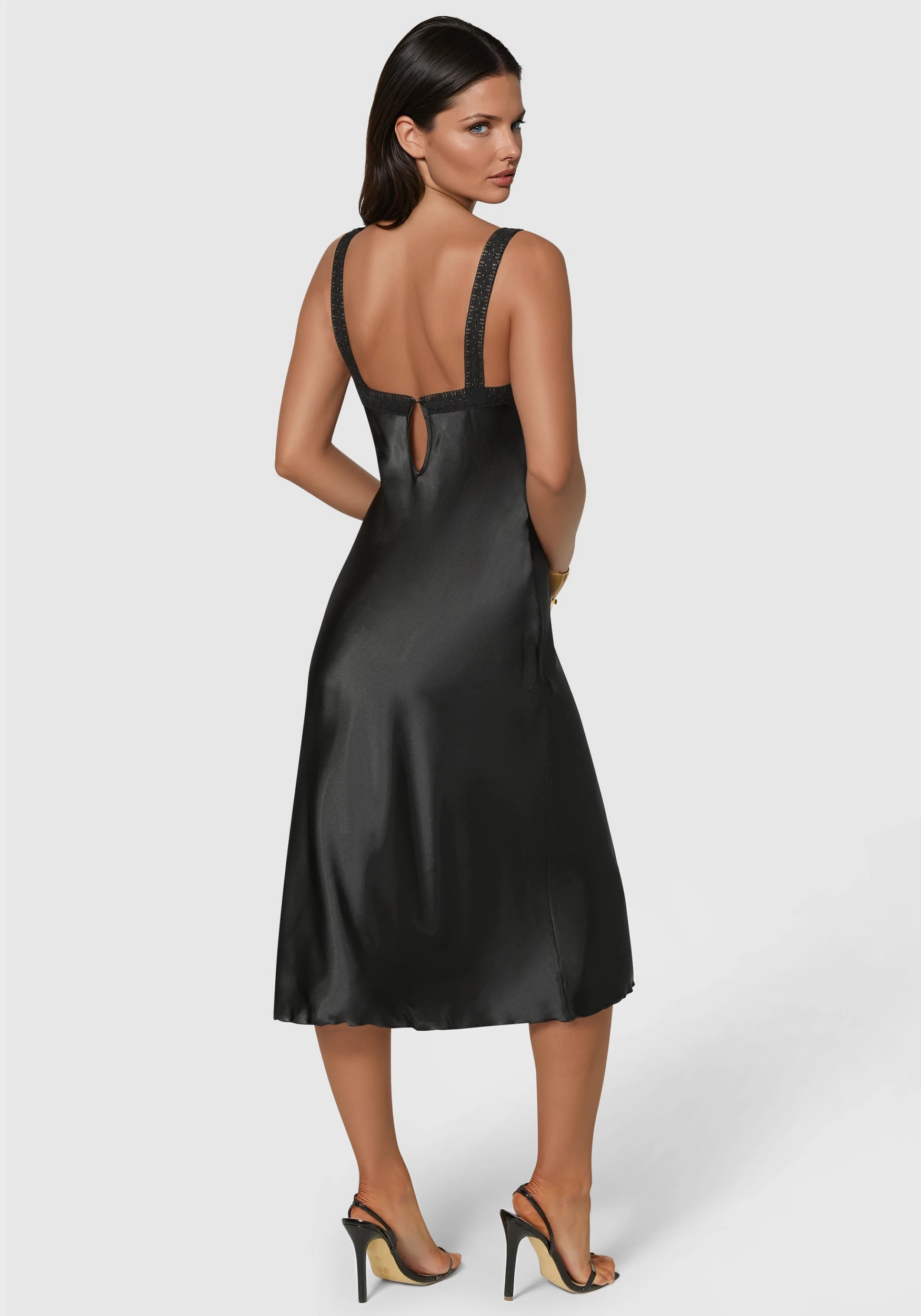 Street Ease Satin Midi Dress