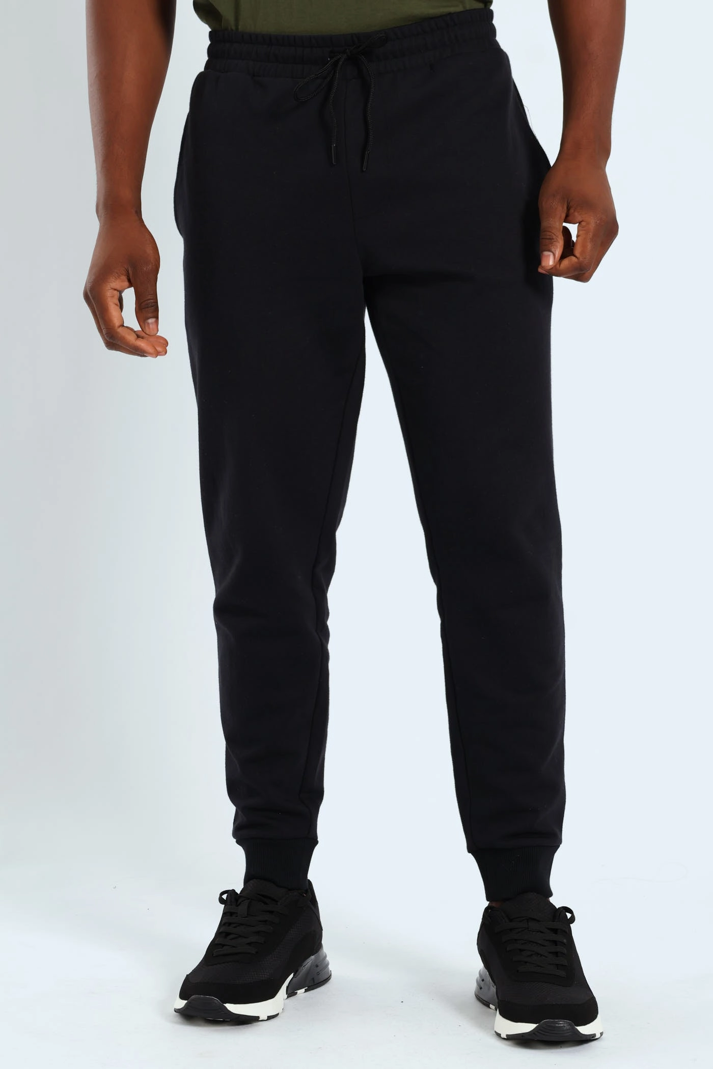 Layer Essential Padded hips Fleece Jogger - Black
