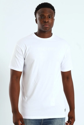 Chest Logo Tee - White Non Irritating Collar