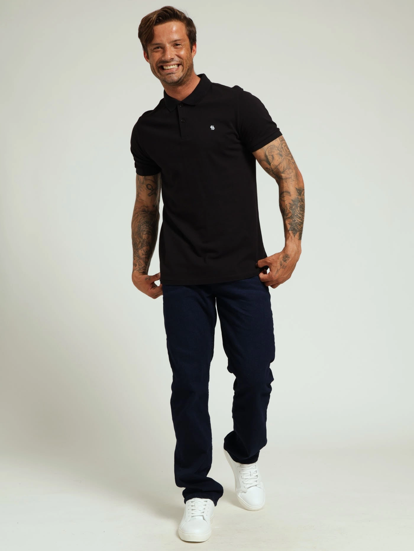 Basic Slim Fit Golfer - Black Autumn Wear Sports Apparel