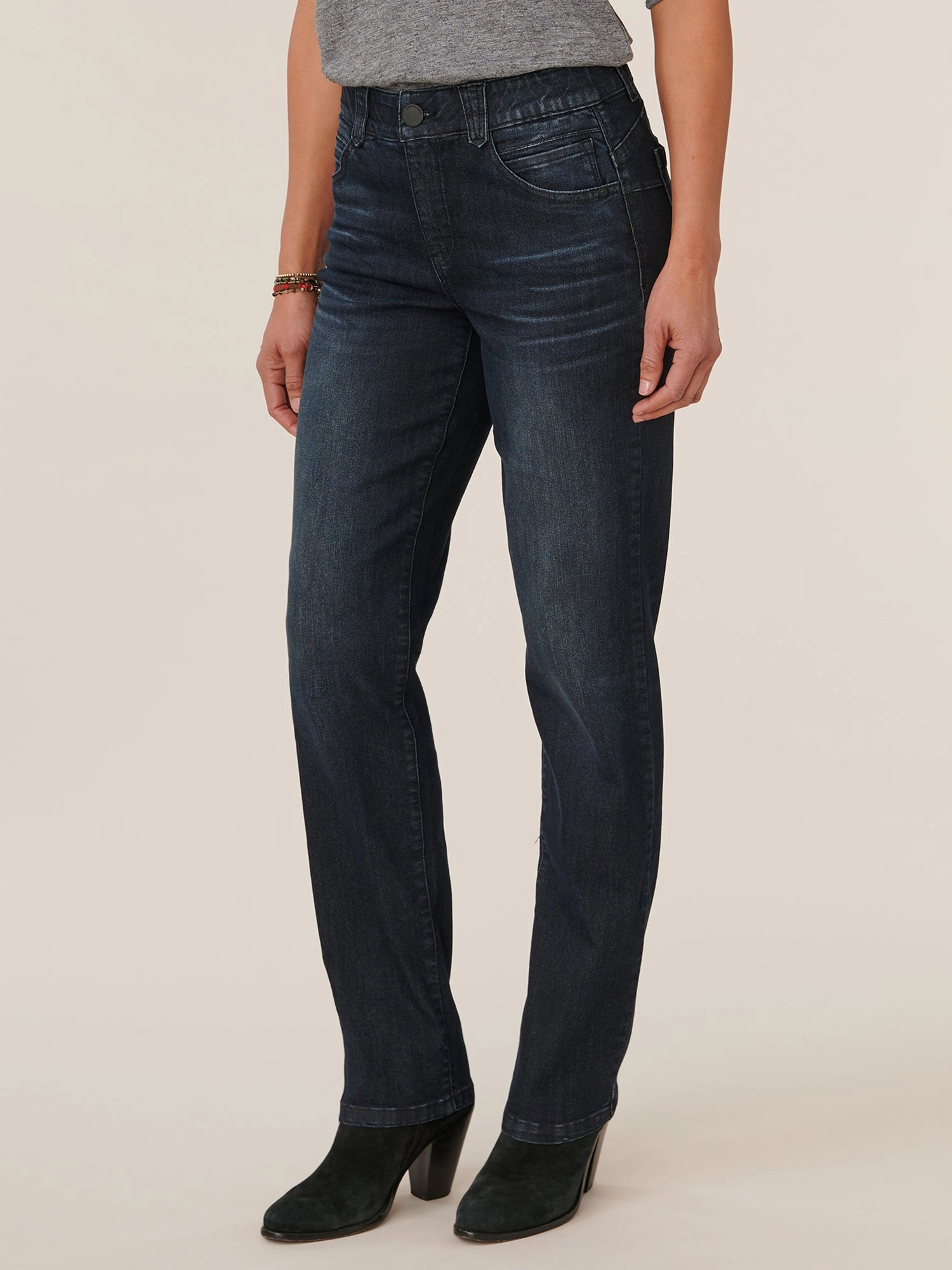 "Ab"solution? 33" Inseam Straight Leg Artisanal Denim Tall Jeans Ready Choice Travel Outfit