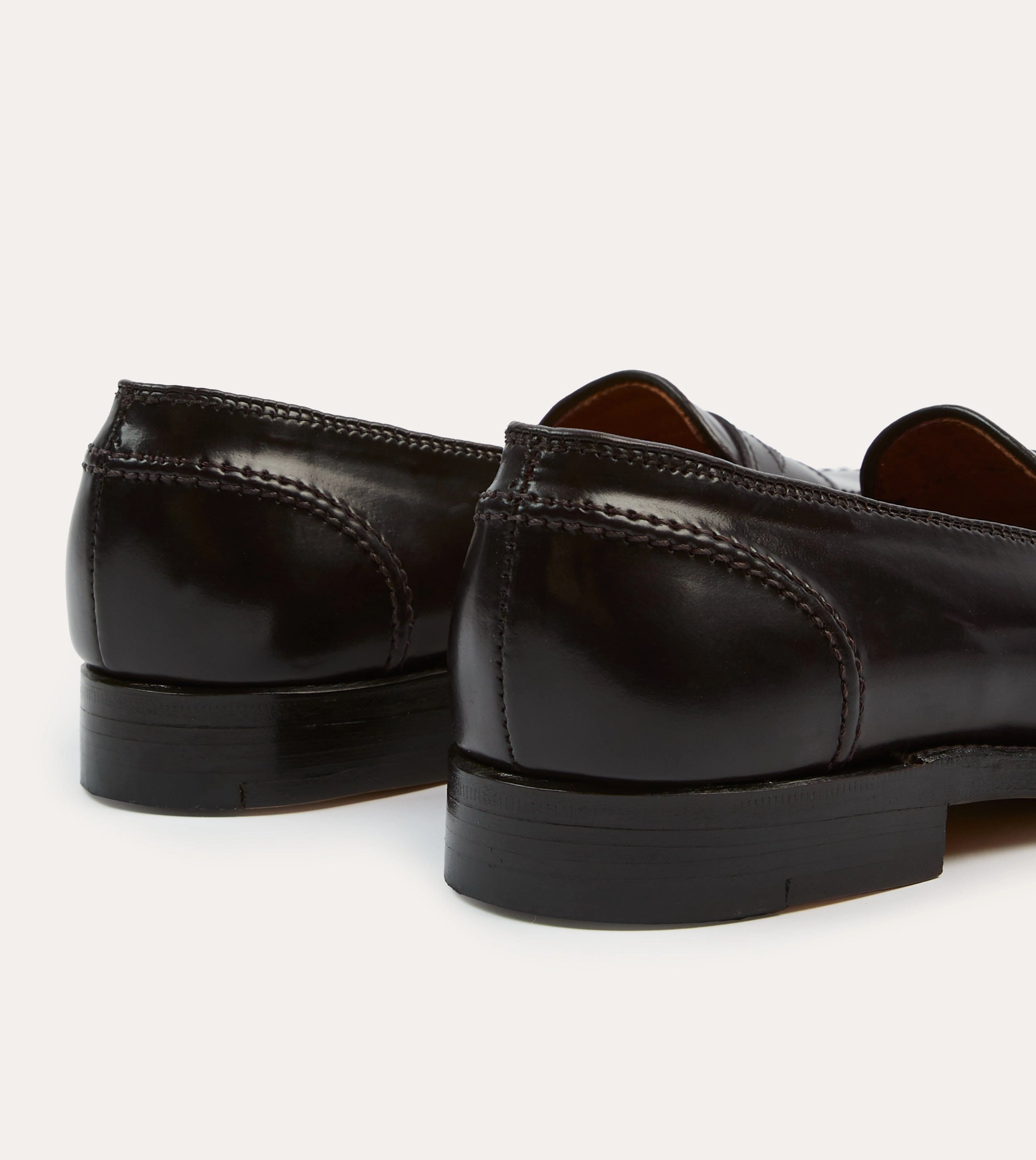 Alden Burgundy Cordovan Full Strap Loafer Weekend Look Good Traction