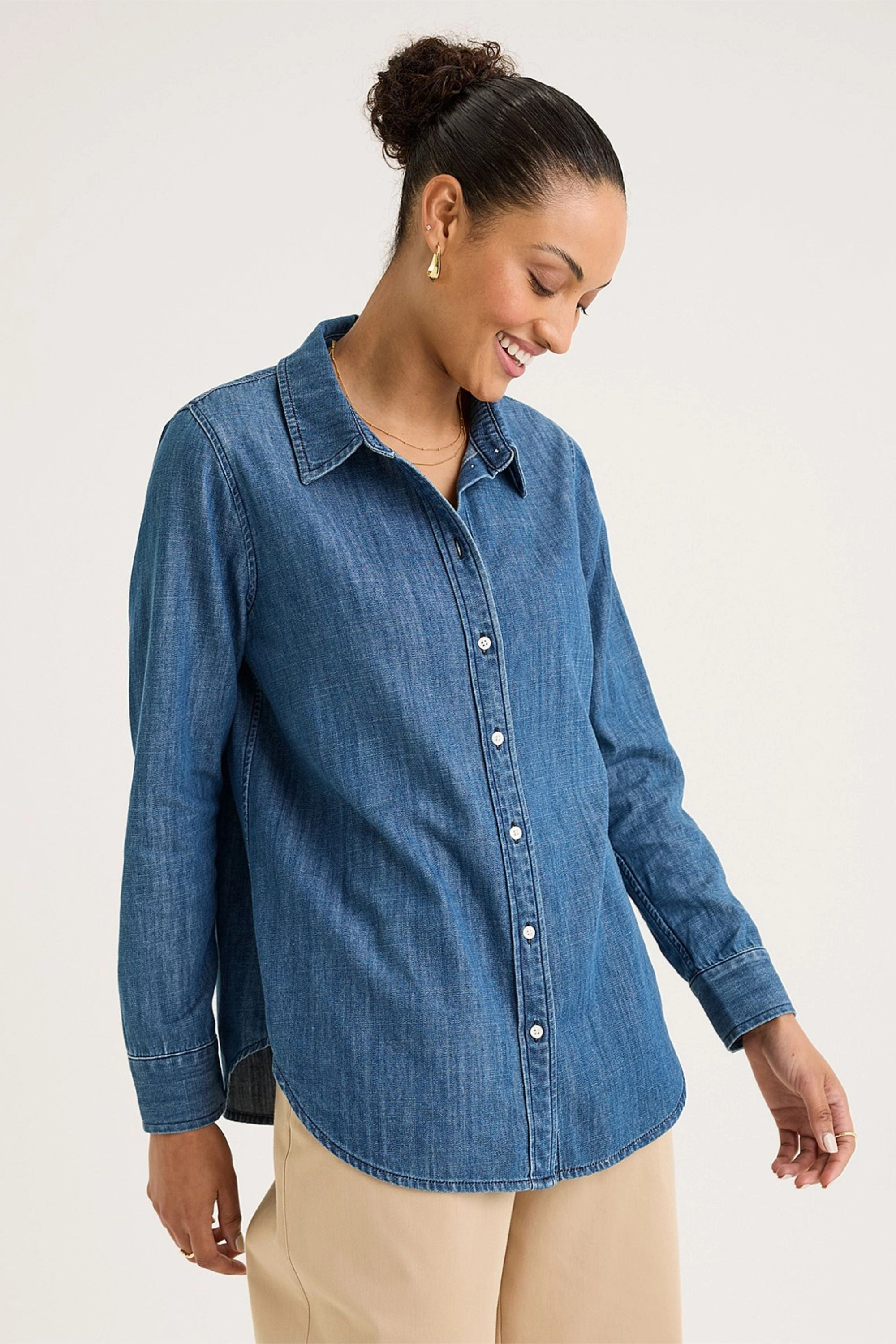 CITRINE SHIRT - YTWN4242 Multi Layer Stitching