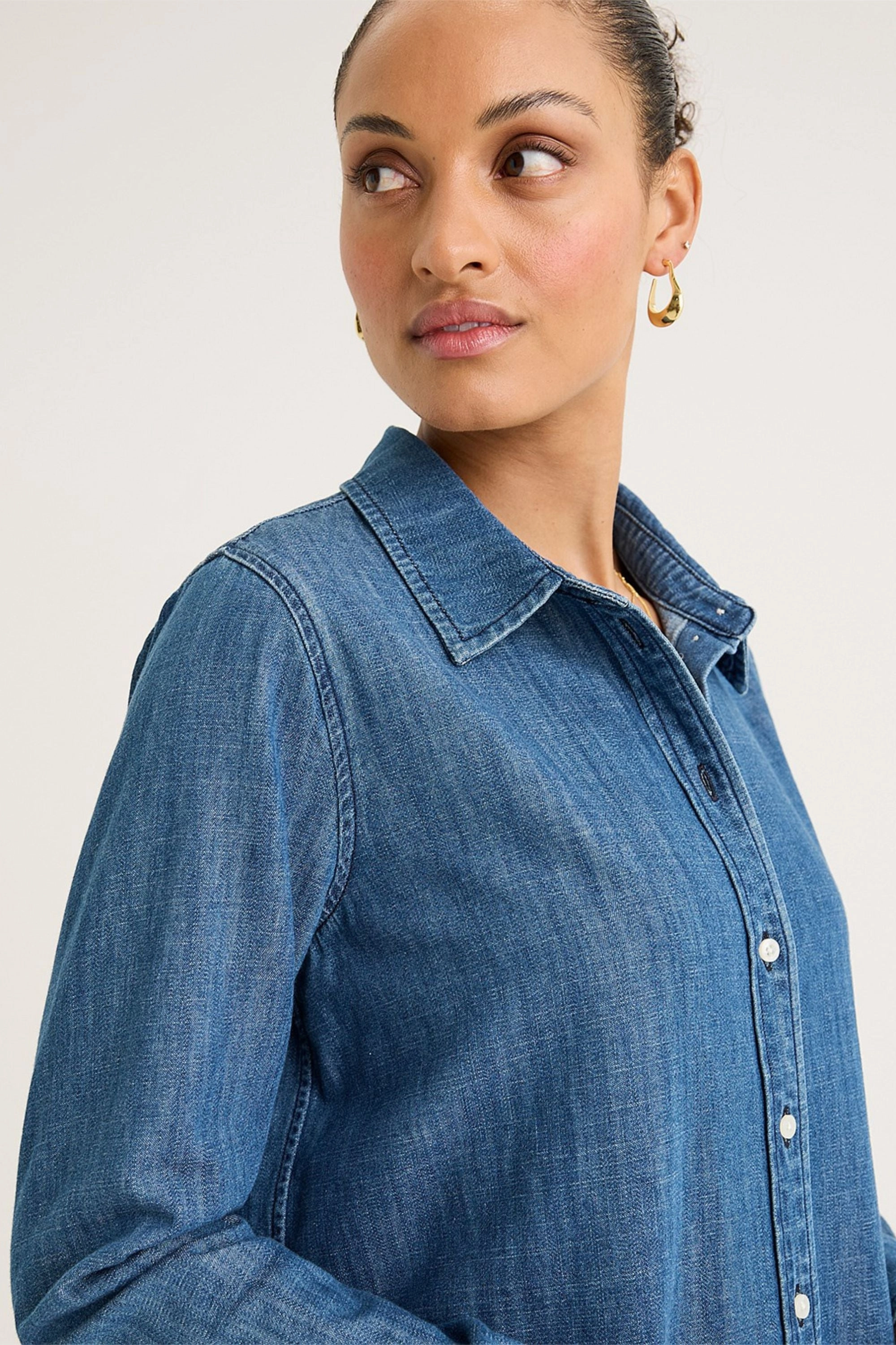 CITRINE SHIRT - YTWN4242 Stretch Material Military Inspired