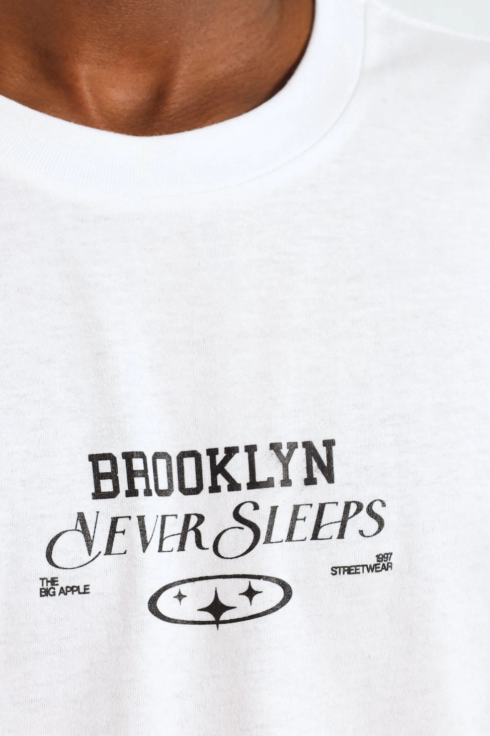 City Printed Front & Back Tee - White MoistureControlFibers