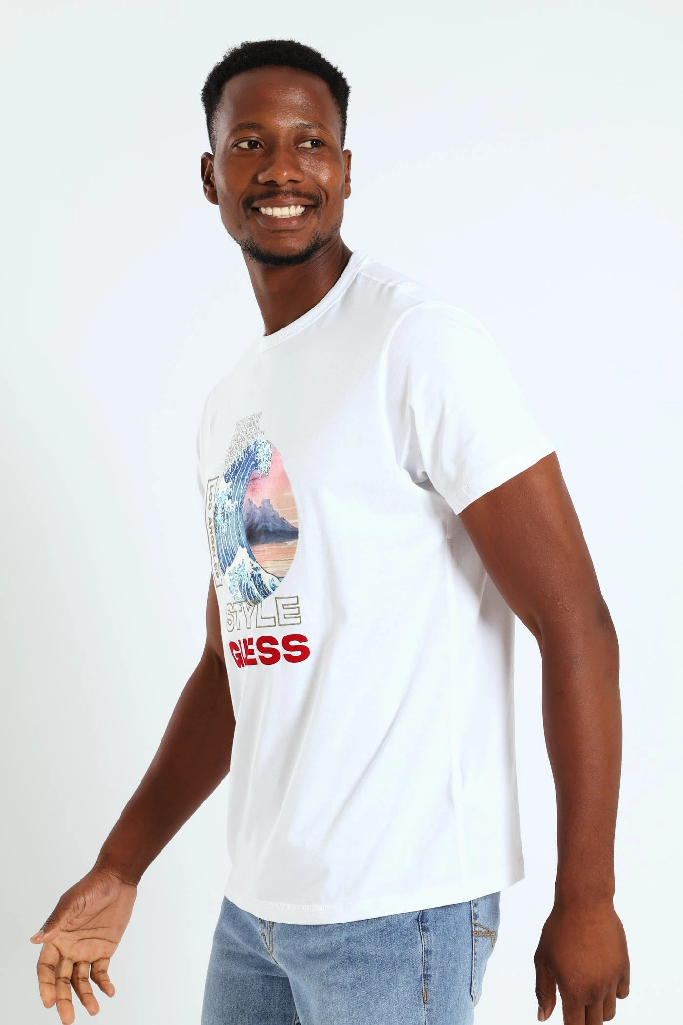 Cozy Look Wear Unisex versatility Japanese Wave Tee - White