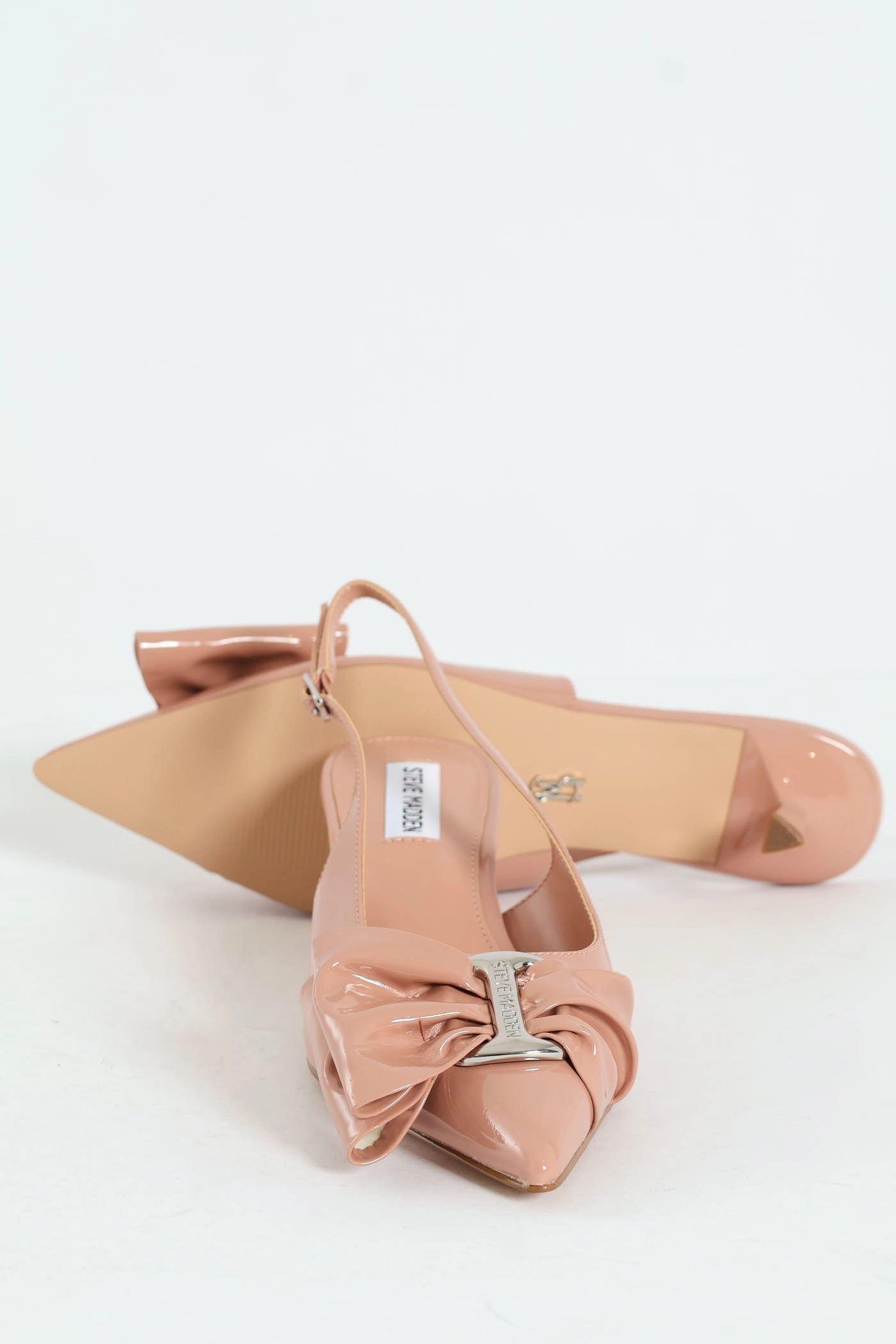 Evening Pumps Kaci Kitten Heel Slingback With Bow - Blush
