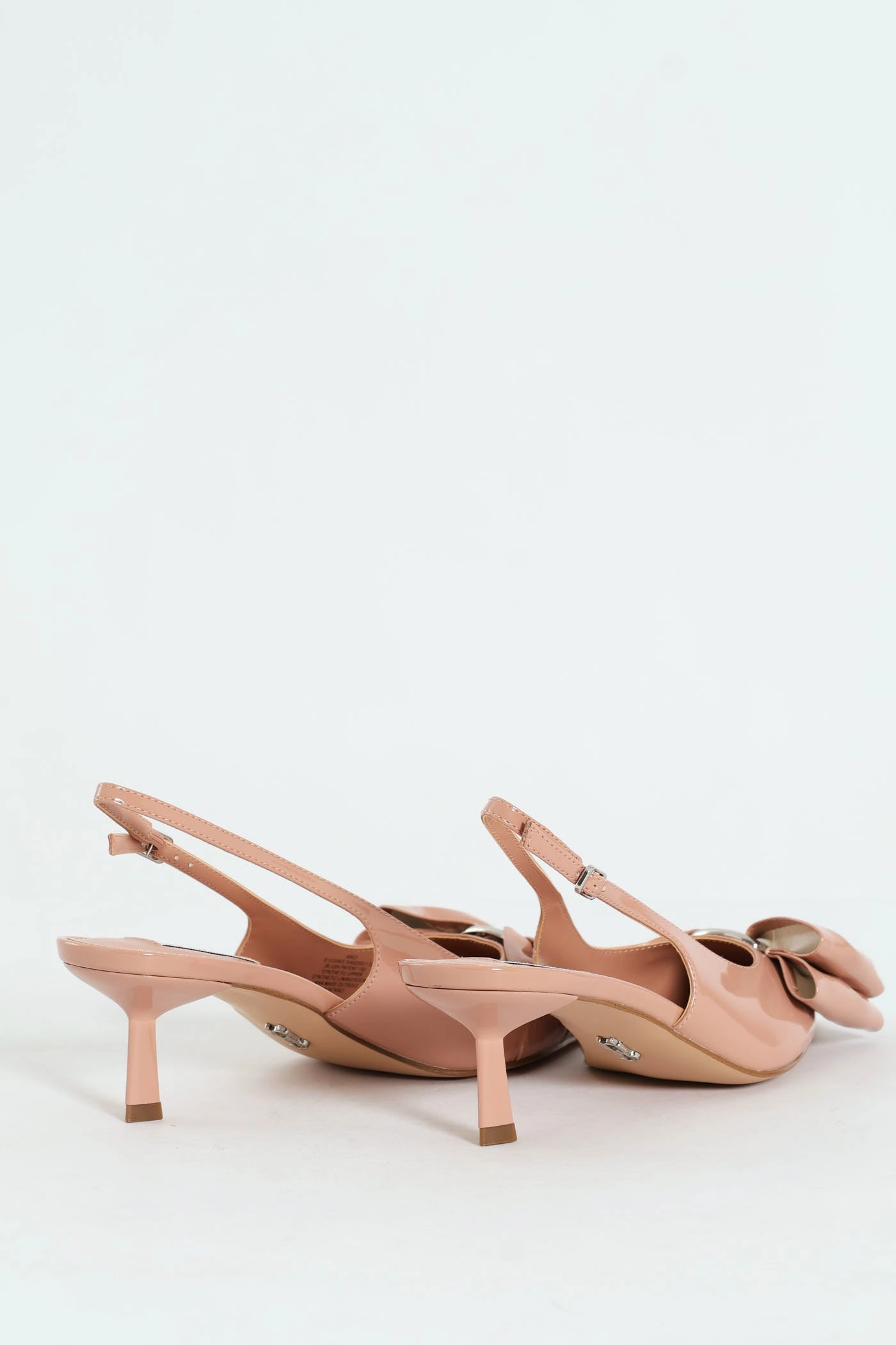 Confident Mood Kaci Kitten Heel Slingback With Bow - Blush