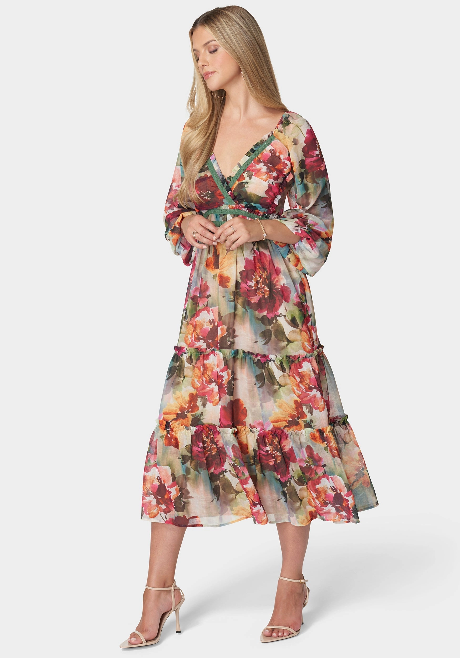 Perfect Look Jasmine Lace Up Midi Dress