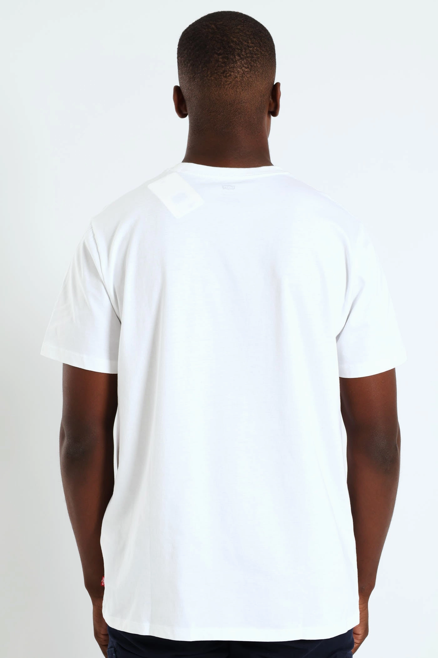 Graphic Set-In Neck Tee - White Soft Wearable short sleeved