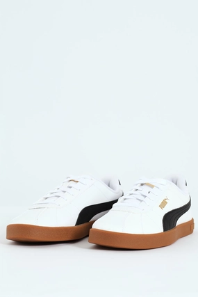 MemoryFoam Club II Court Sneaker With Gum Sole - White/Black
