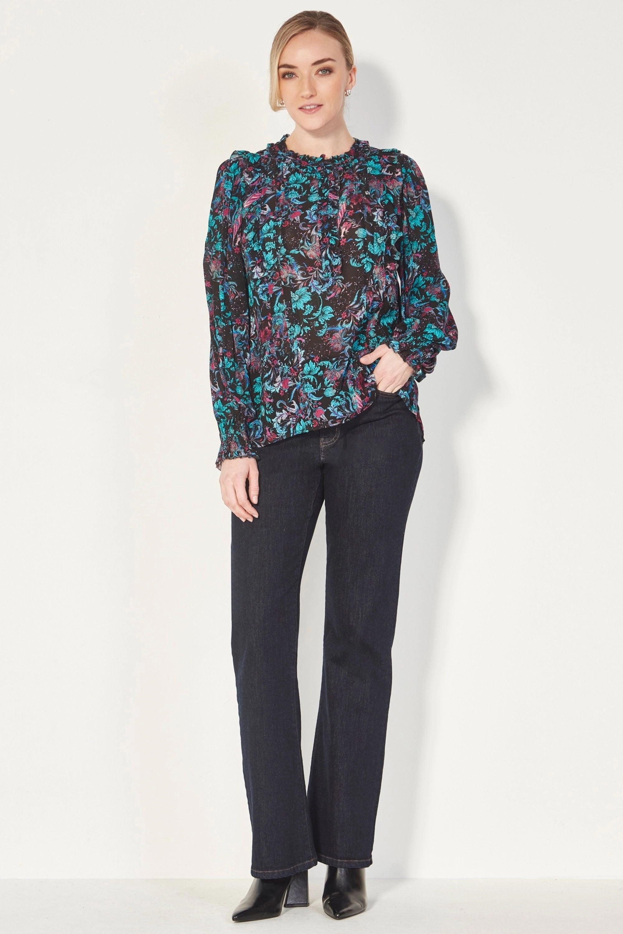 NIGHTSHADE BLOUSE - 9631JX Button Closure