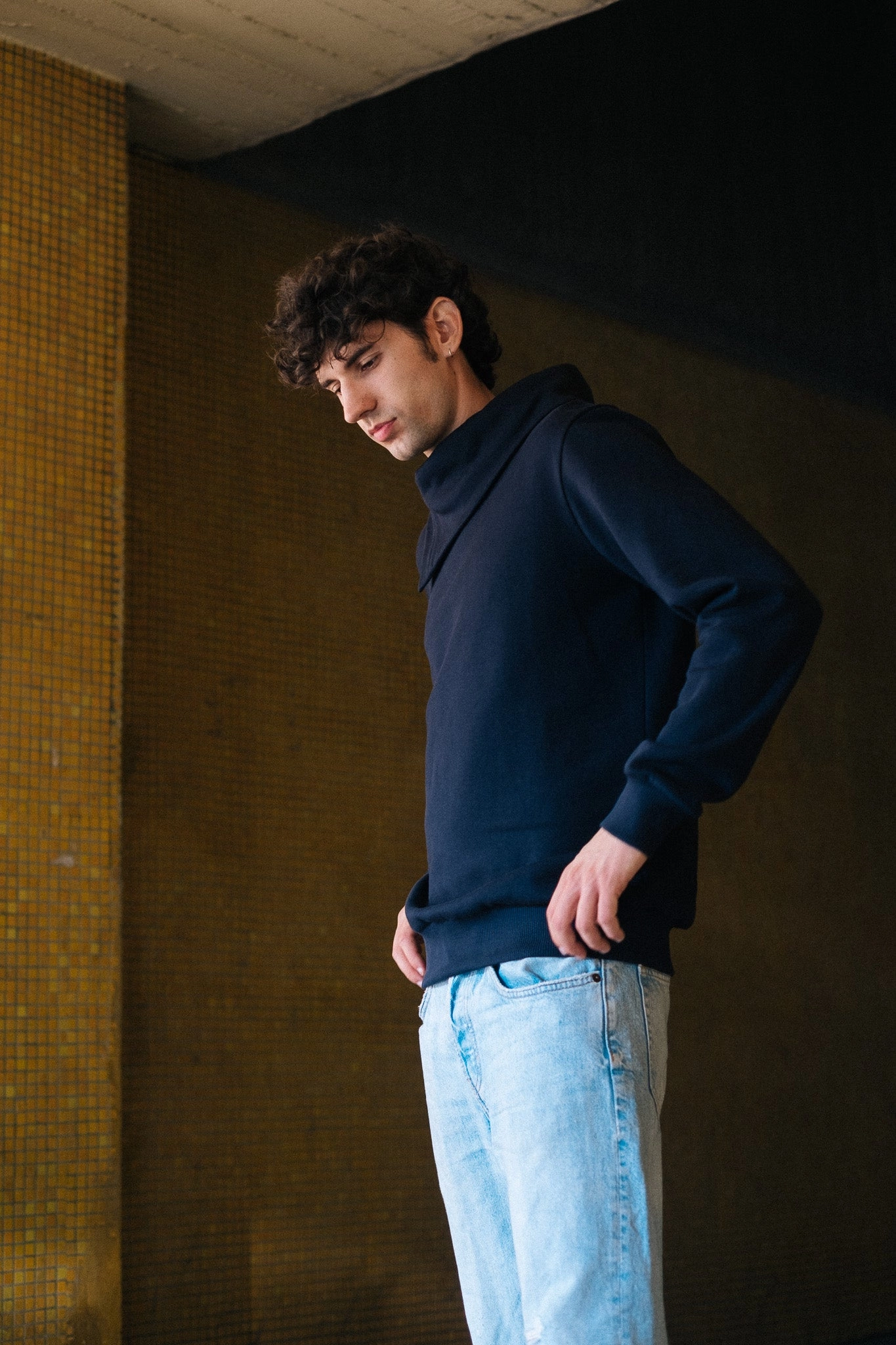 COLLAR / NAVY Everyday Comforts Poplin