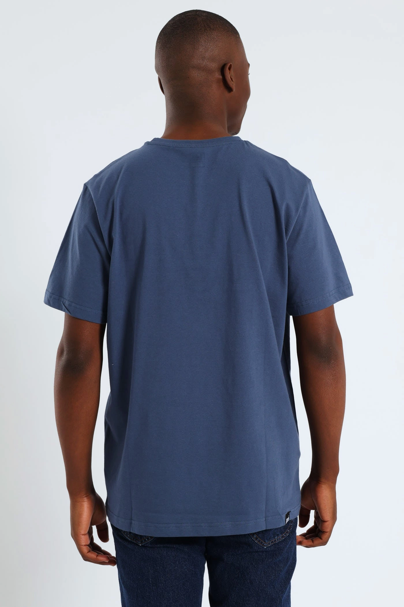 Gel Outline Logo Tee - Blue Relaxed Everyday Wear