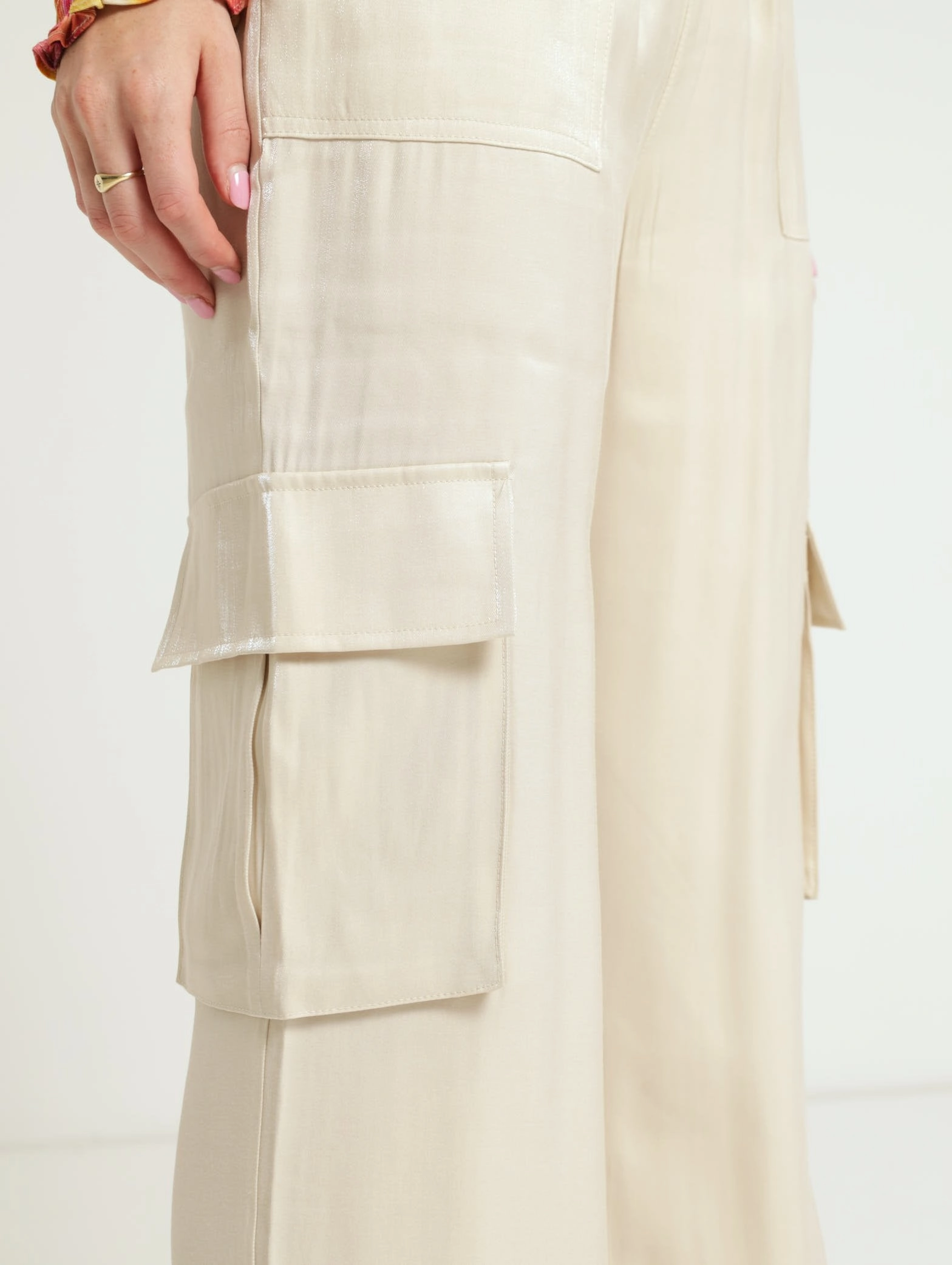 Chantal Pants Stretch Fabric Side Pockets