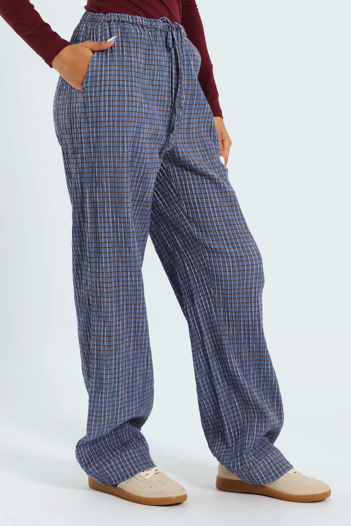 Stretch Layer Fit On The Go Relaxed Lounge Pants - Blue